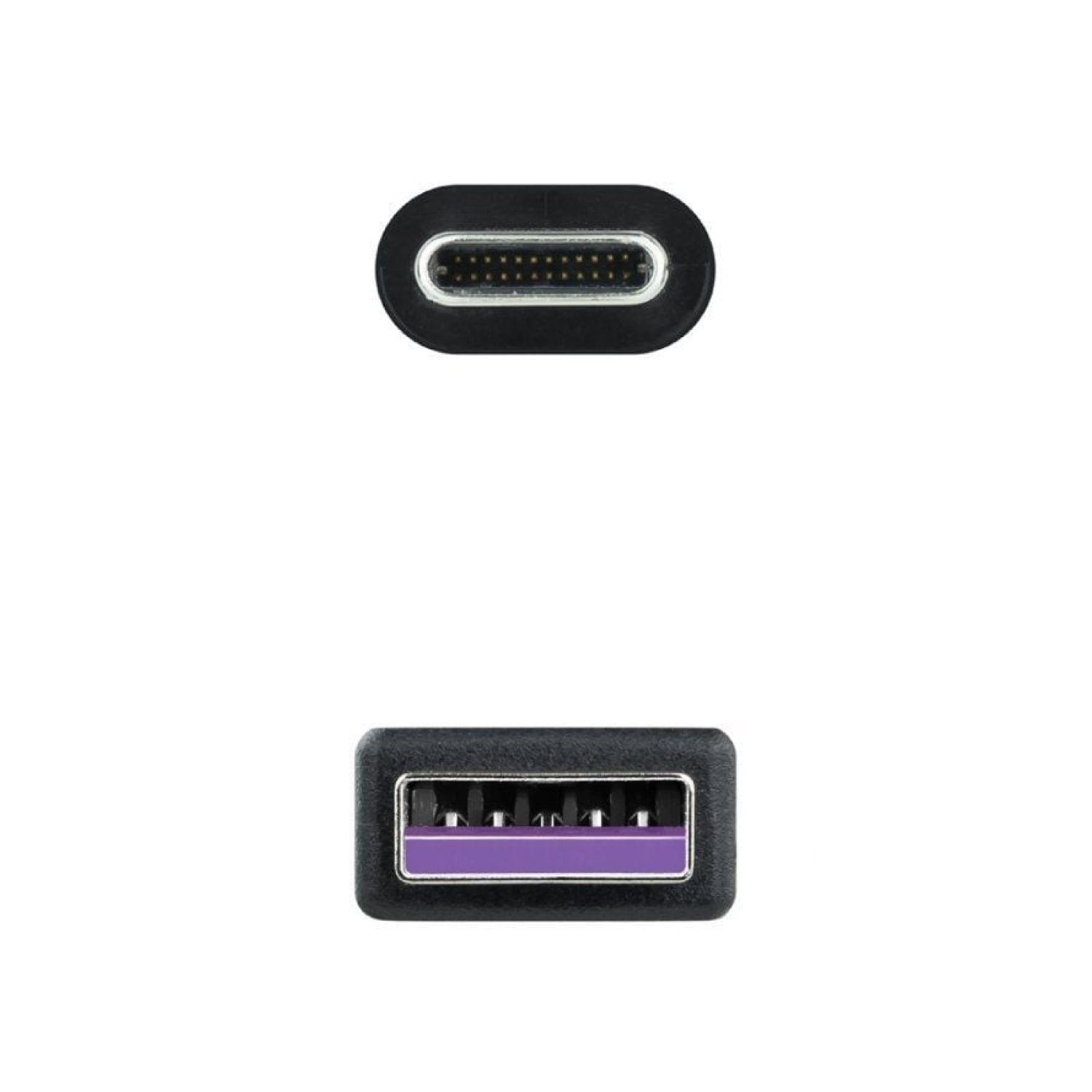 Nanocable · Cable USB 2.0 Tipo-C a USB · 480Mbps · 1,5m · Negro