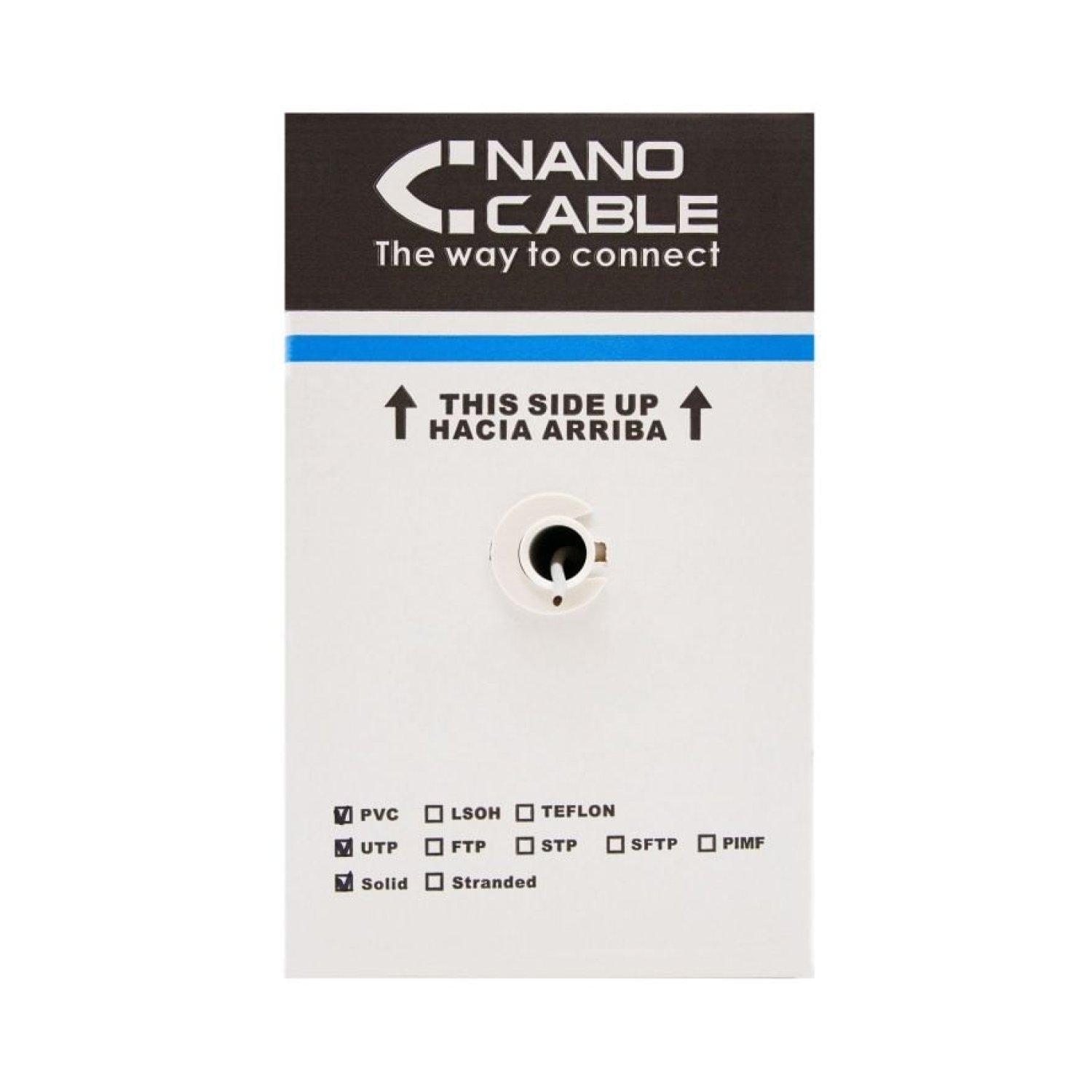Nanocable Bobina Cable RJ45 UTP Cat.5e · 305m · Gris