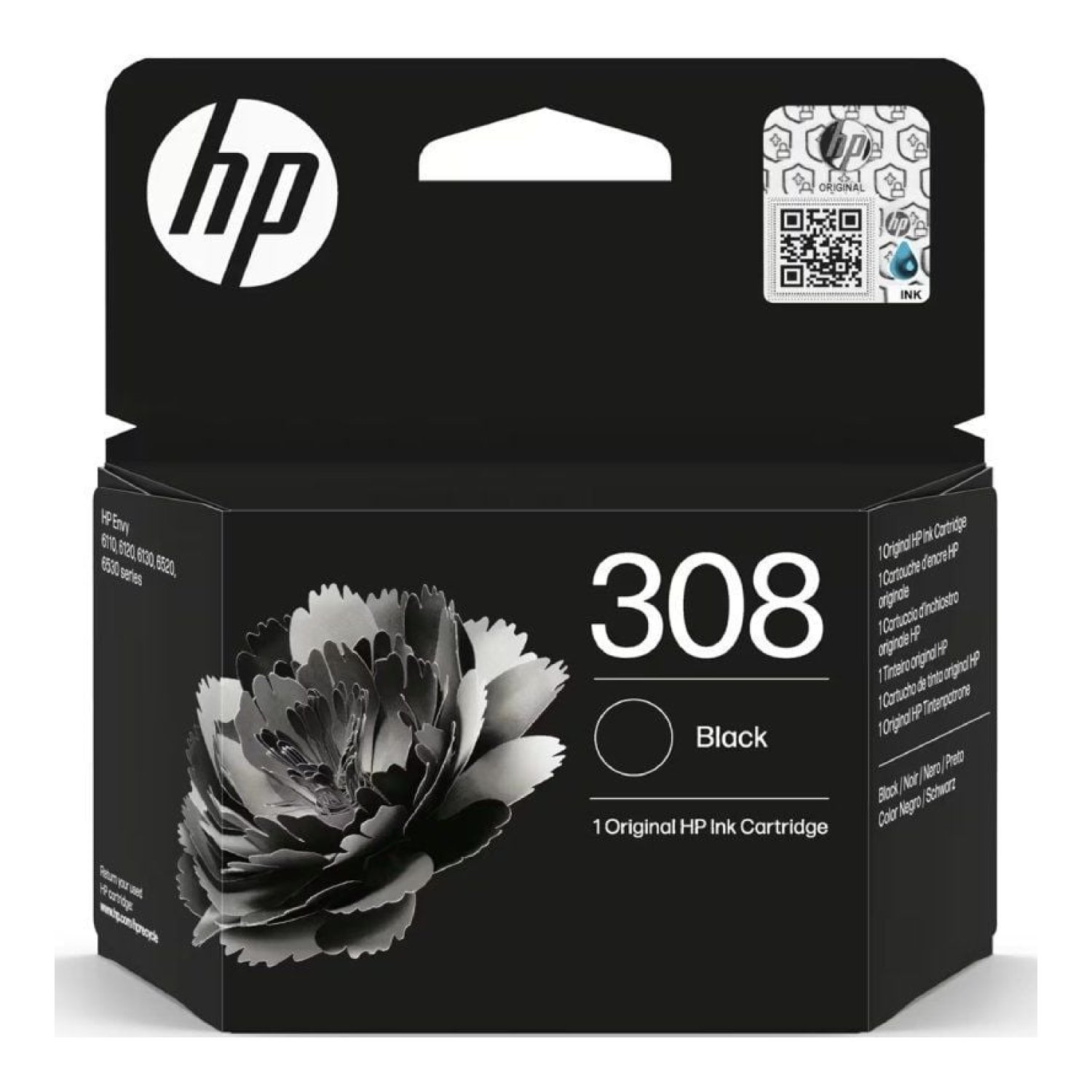 HP 308 · Cartucho Tinta Original · Negro