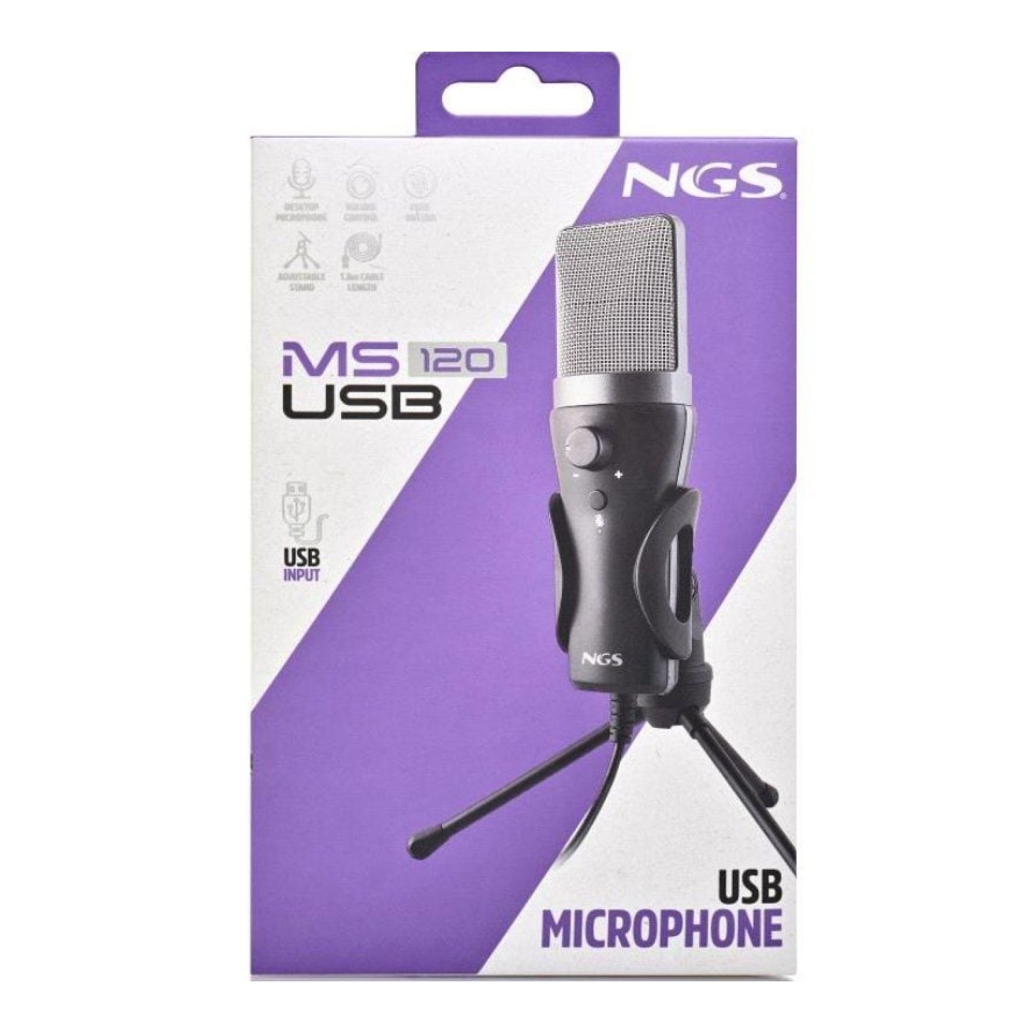 NGS MS120 · Micrófono USB · USB 2.0