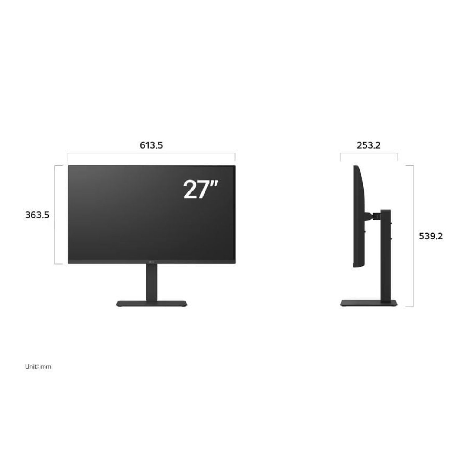 LG UltraFine 27BA45U-B · 27" 4K · Regulable en altura · Negro