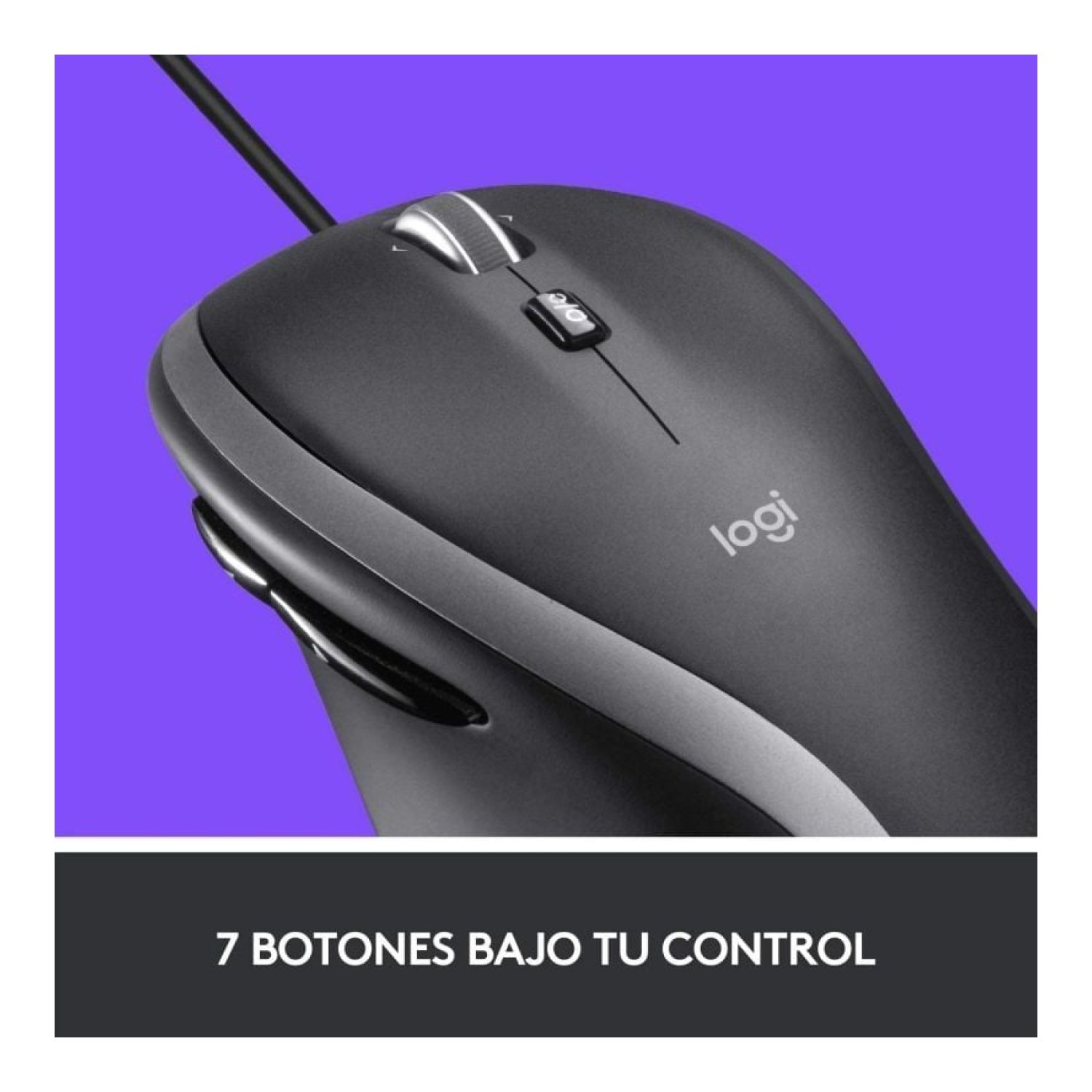 Logitech M500S · Ratón con Cable · Hasta 4000 DPI · Negro