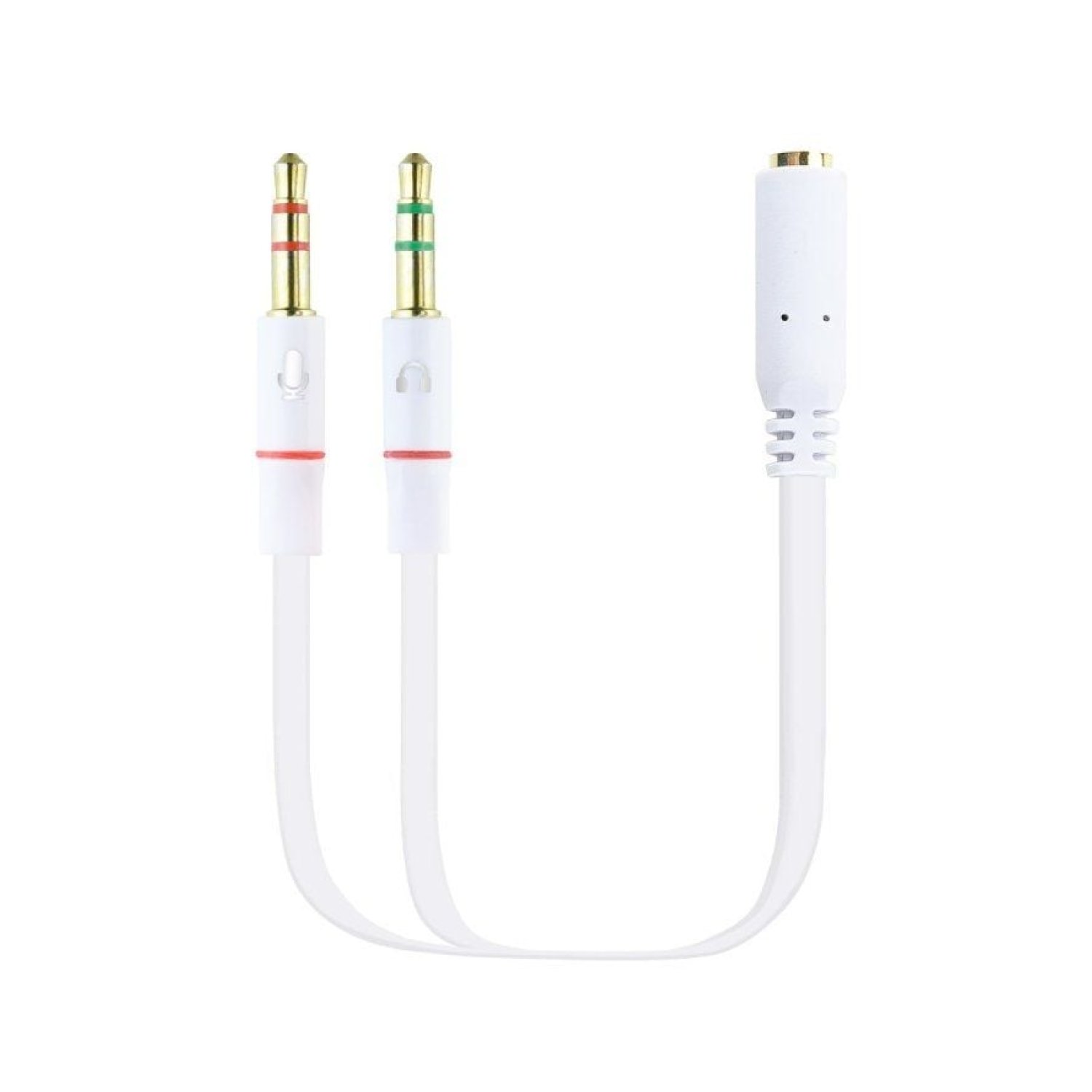 Nanocable · Cable Estéreo Jack 3.5 · 2x Jack 3.5 Macho · 20cm · Blanco