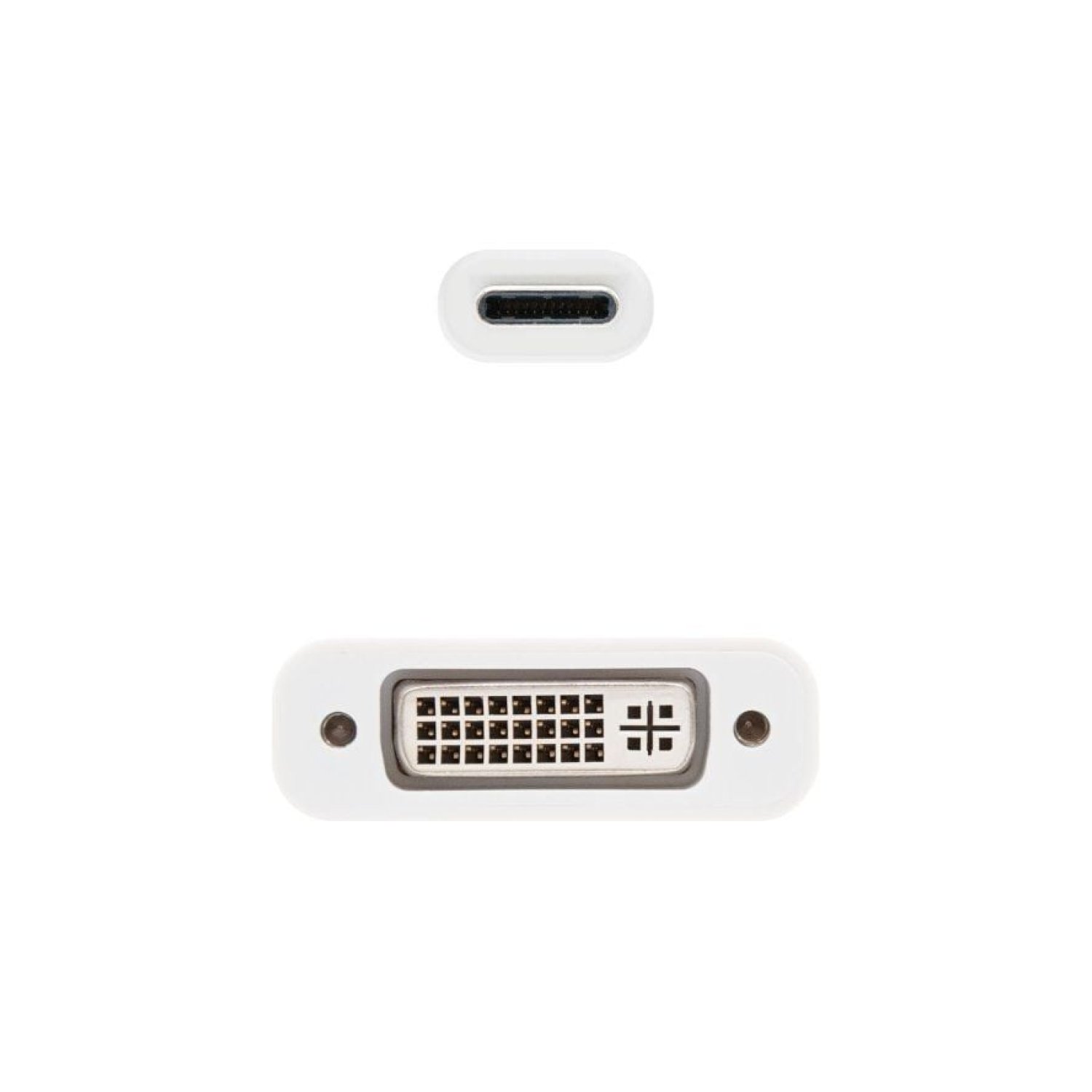 Nanocable · Conversor USB-C a DVI-D · 15cm · Blanco
