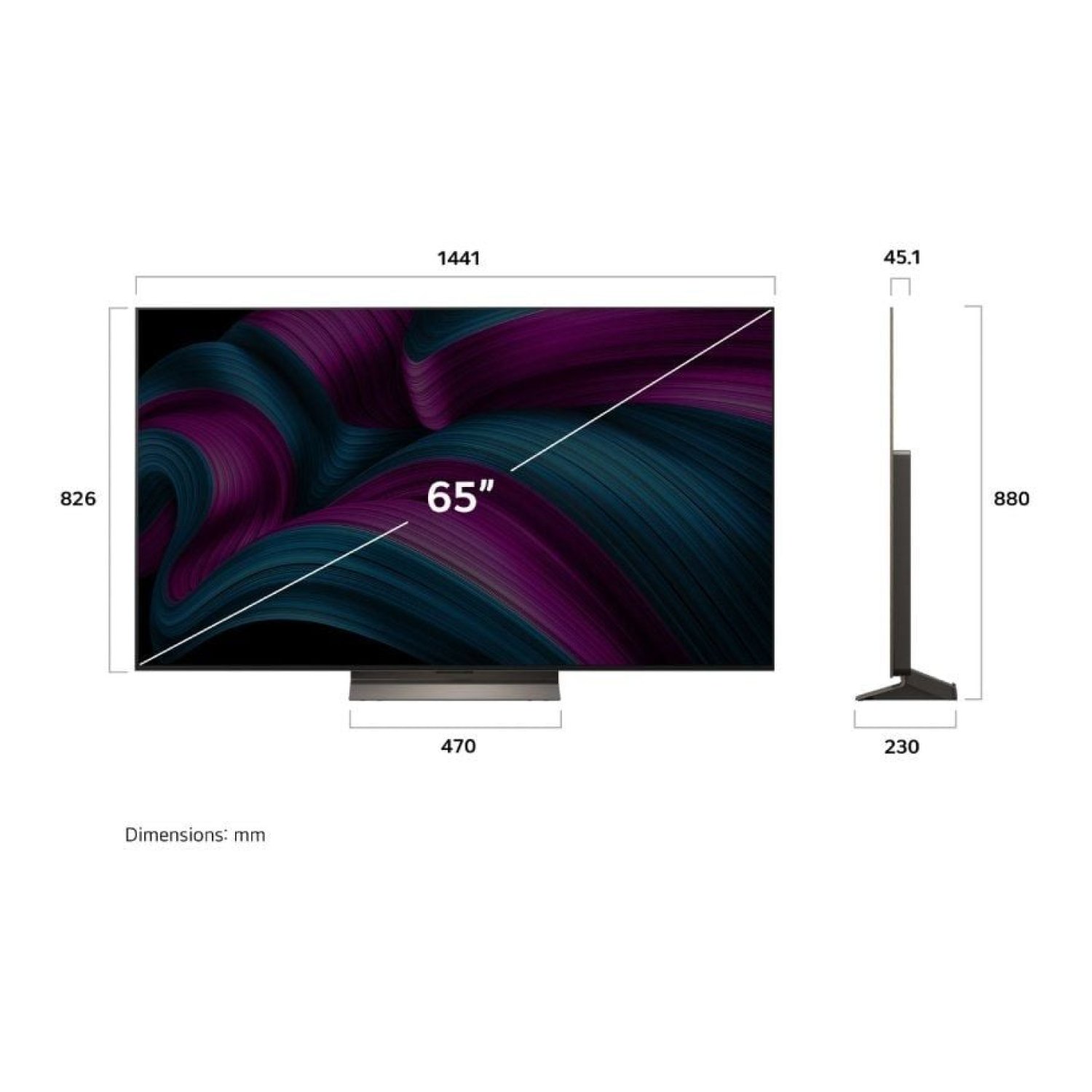 LG OLED Evo AI C5 · 65" · 4K Ultra HD · Smart TV · WiFi