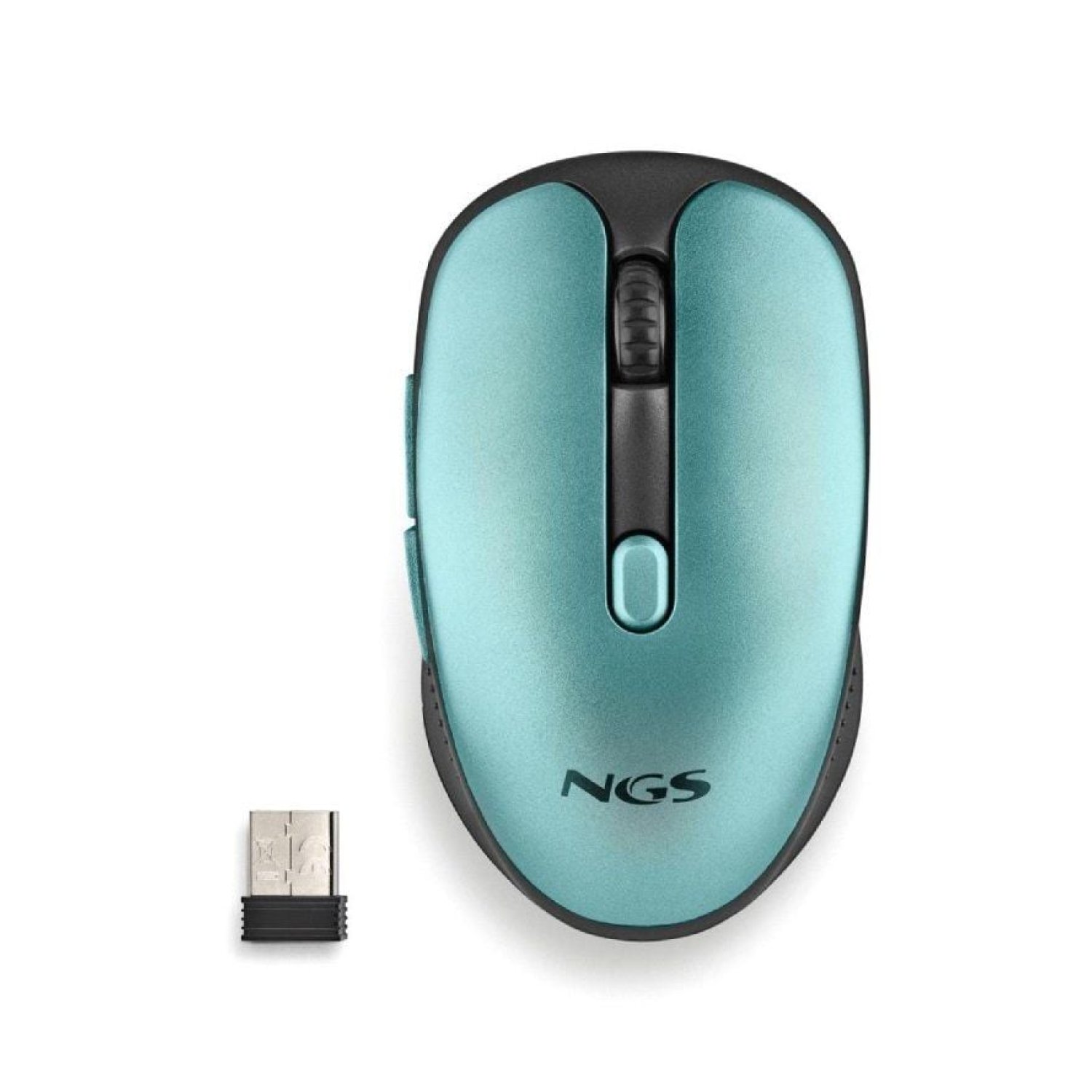NGS Evo Rust · Ratón Inalámbrico · 1600 DPI · Batería Recargable · Verde Agua