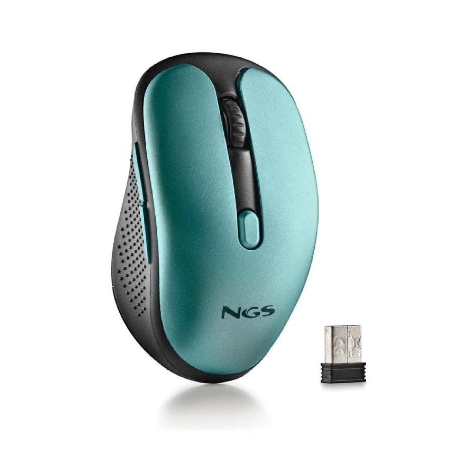 NGS Evo Rust · Ratón Inalámbrico · 1600 DPI · Batería Recargable · Verde Agua