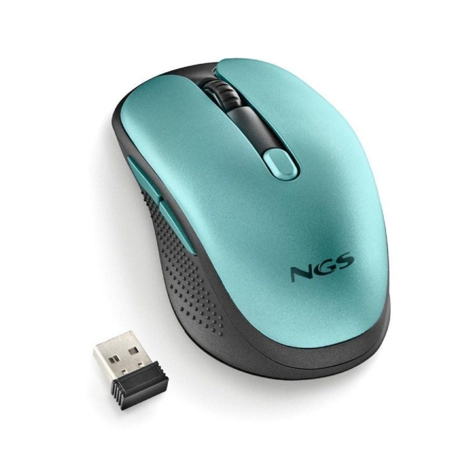 NGS Evo Rust · Ratón Inalámbrico · 1600 DPI · Batería Recargable · Verde Agua