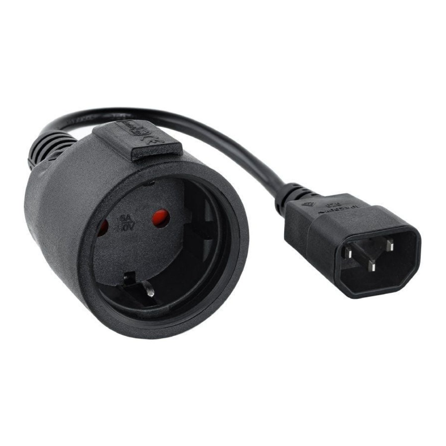 Nanocable · Adaptador Alimentación · C14 a CEE7 · 50cm · Negro