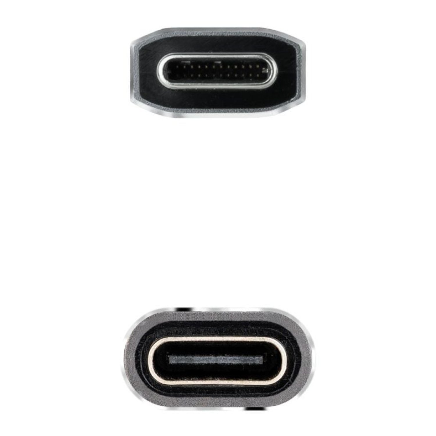 Nanocable · Cable Alargador USB-C 3.2 · 1m · USB-C Macho a Hembra · Negro