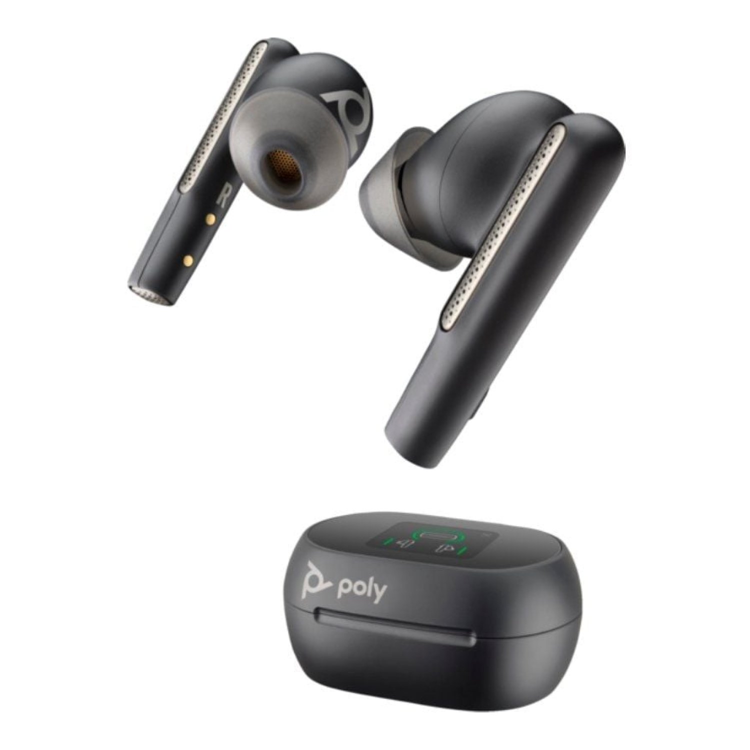 Poly Voyager Free 60+ UC · Auriculares Bluetooth · Autonomía 10h · Con estuche de carga · Negros