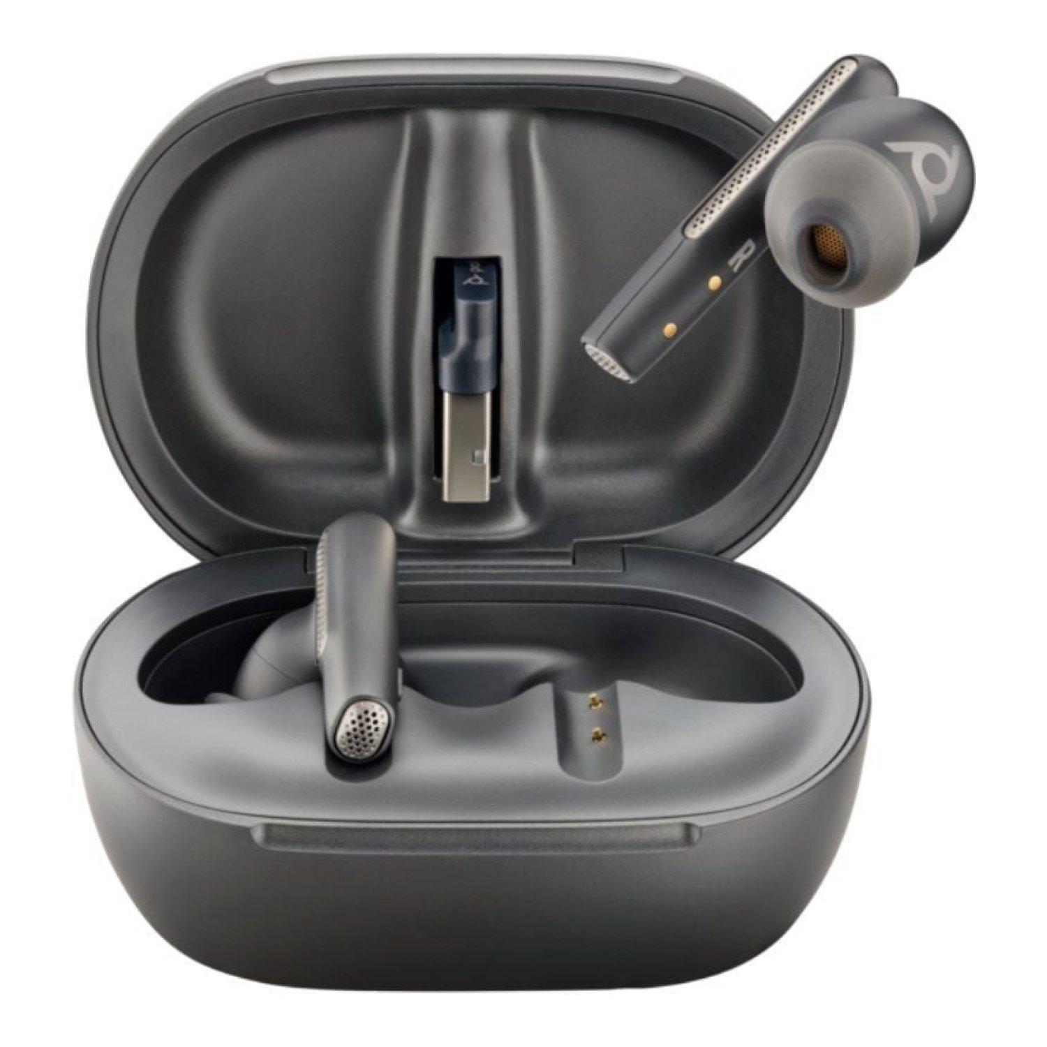 Poly Voyager Free 60+ UC · Auriculares Bluetooth · Autonomía 10h · Con estuche de carga · Negros