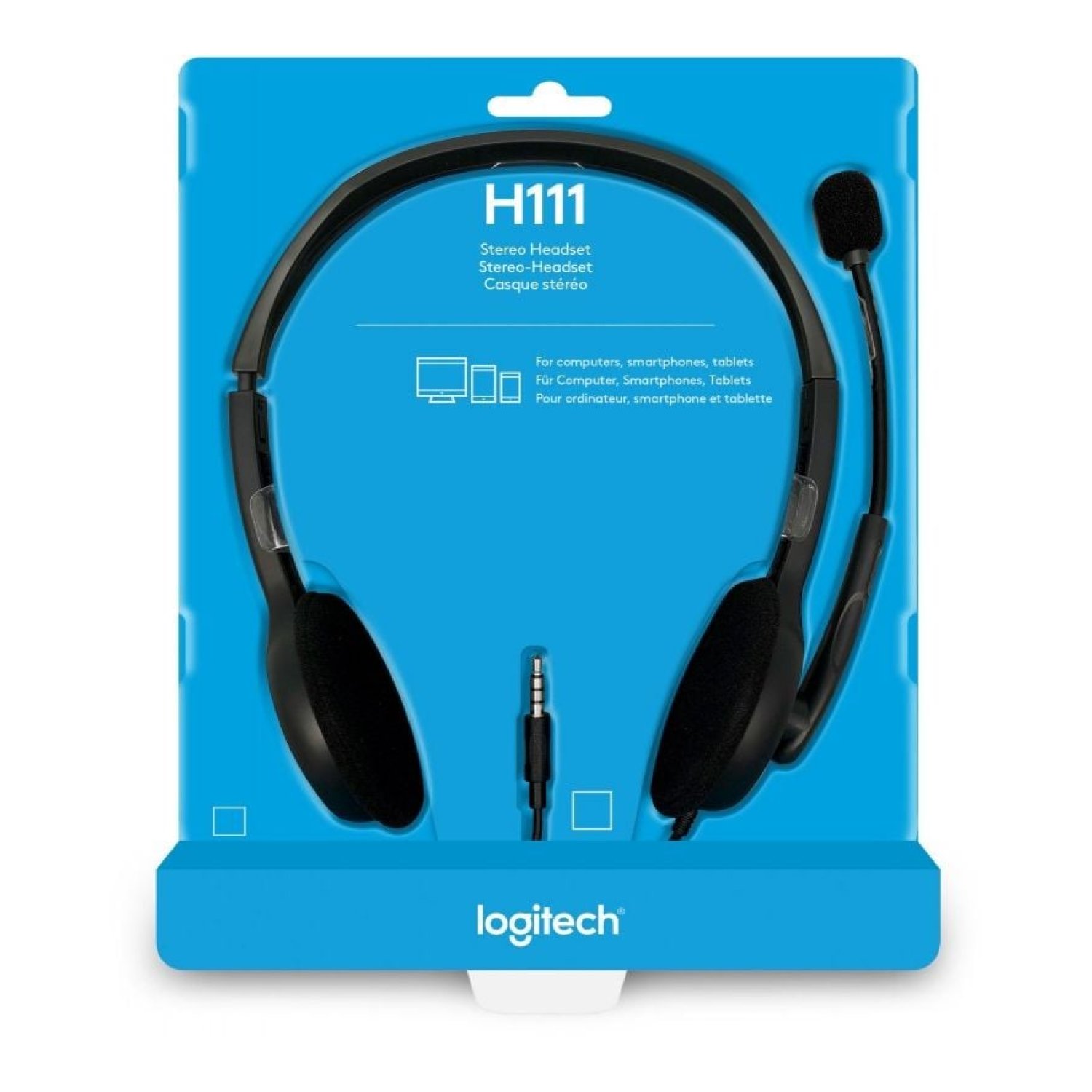 Logitech H111 · Auriculares con Micrófono · Jack 3,5mm · Negros