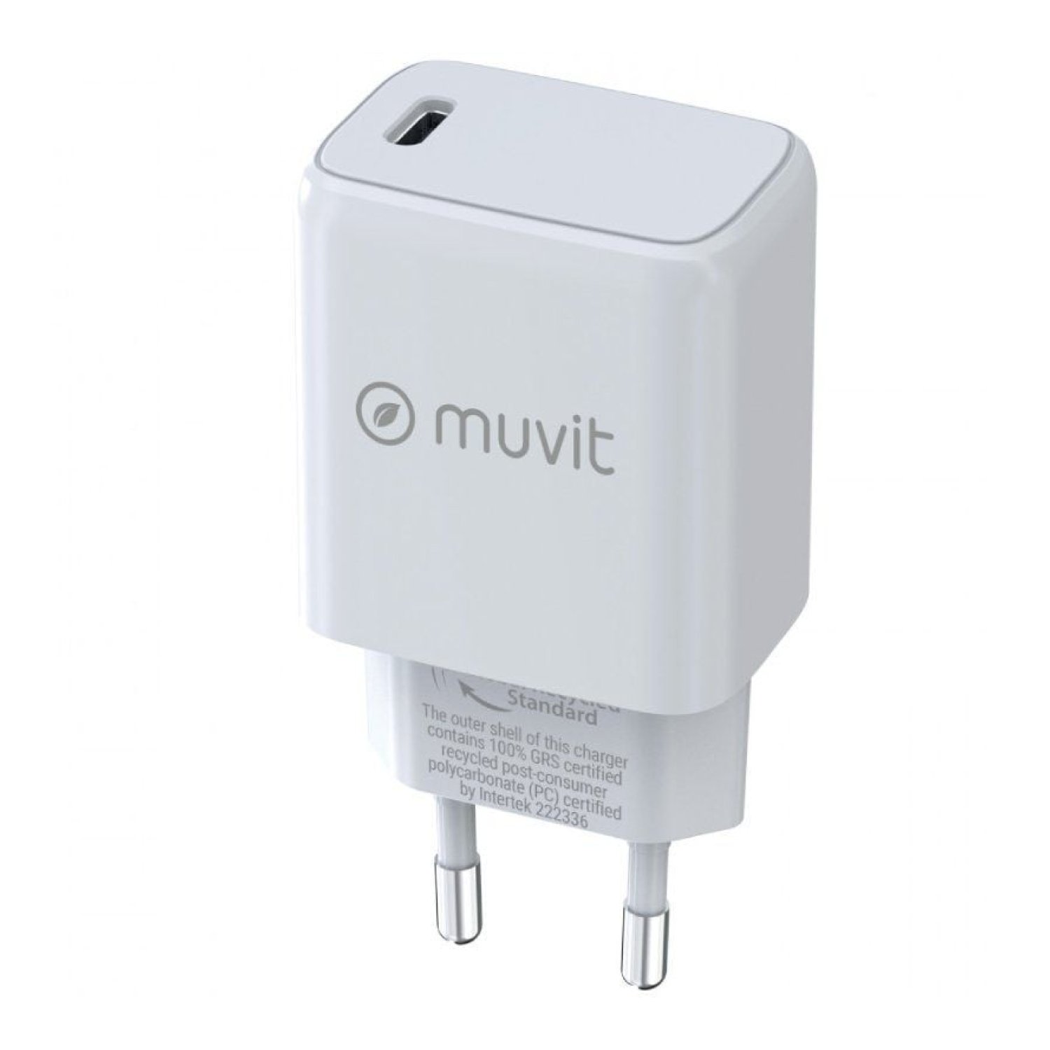 Muvit For Change · Cargador de Pared · 1x USB-C · 20W