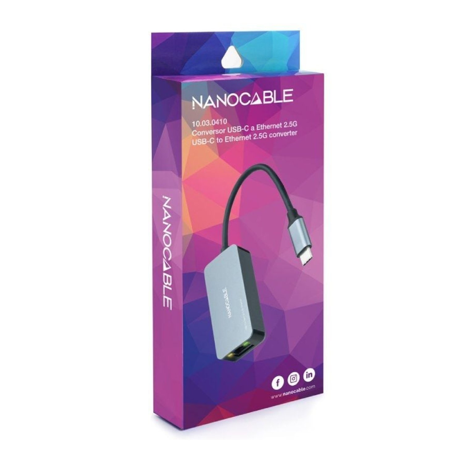 Nanocable · Adaptador USB Tipo-C RJ45 · 2500 Mbps