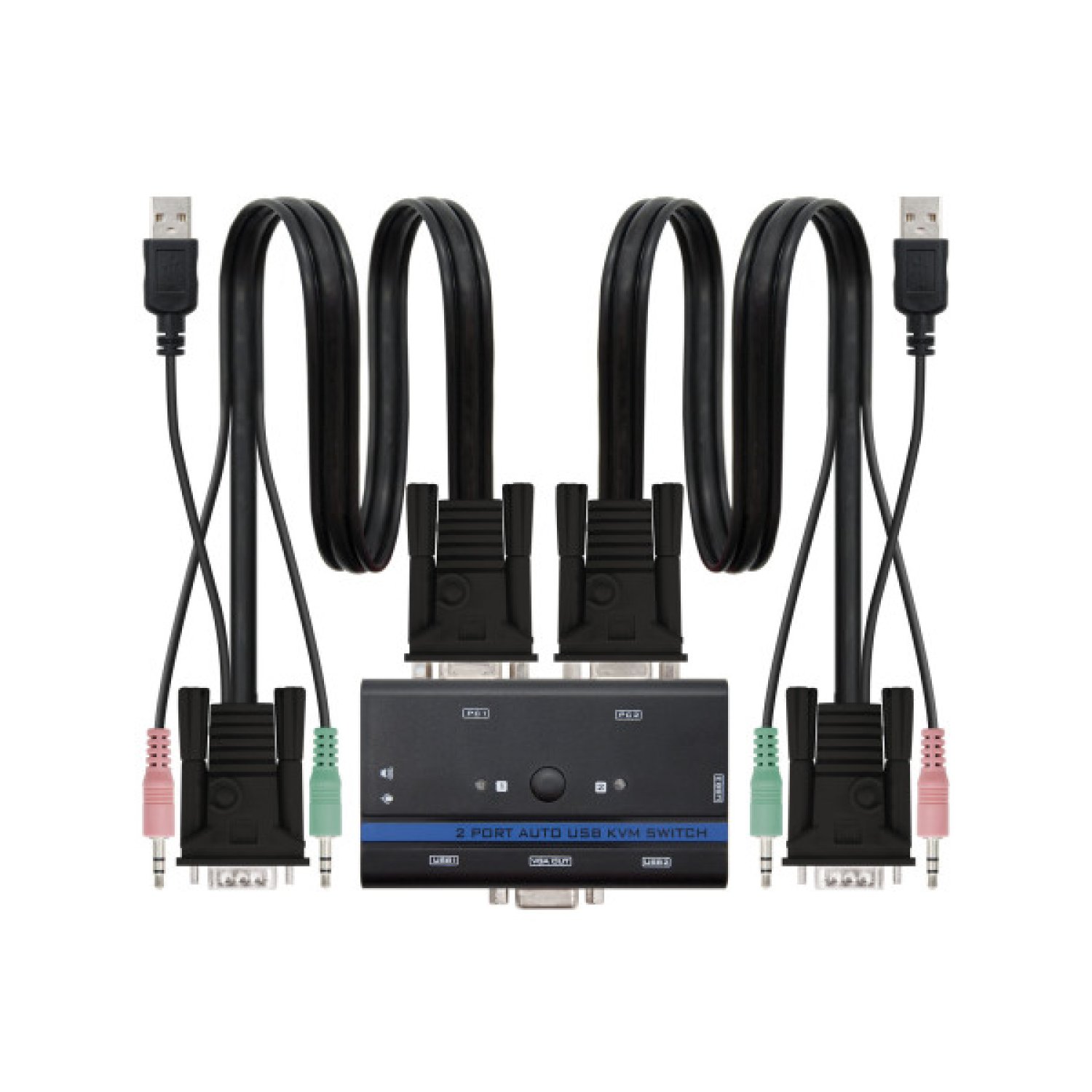 Nanocable KVM Switch · 2 VGA + 2 USB · 4 Jack 3.5 PC · 1,4m