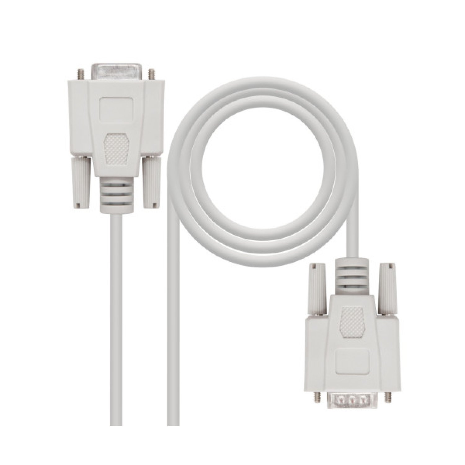 Nanocable · Cable Null Modem · DB9 M/H · 1,8m · Beige