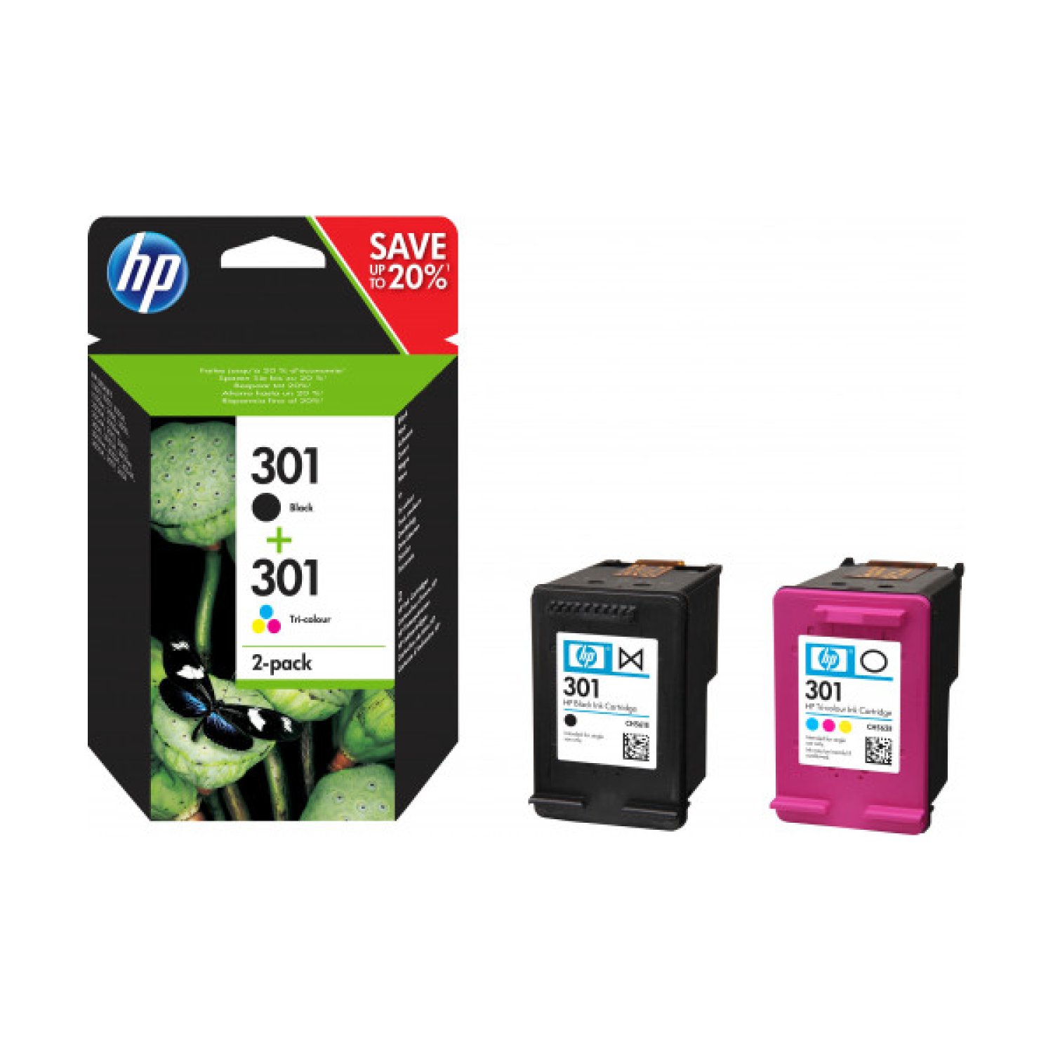 HP · Cartucho Tinta Nº301 · Multipack Negro + Tricolor
