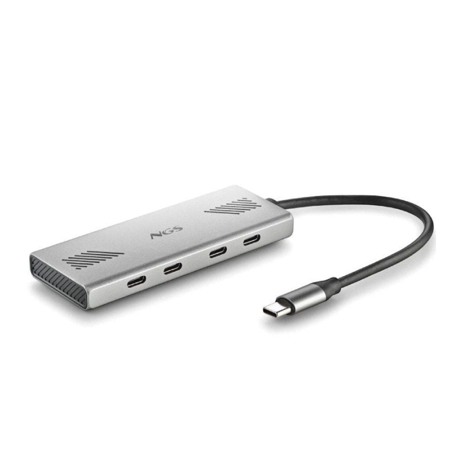 NGS Wonder4-C · Hub USB Tipo-C · 4 Puertos USB-C · Gris
