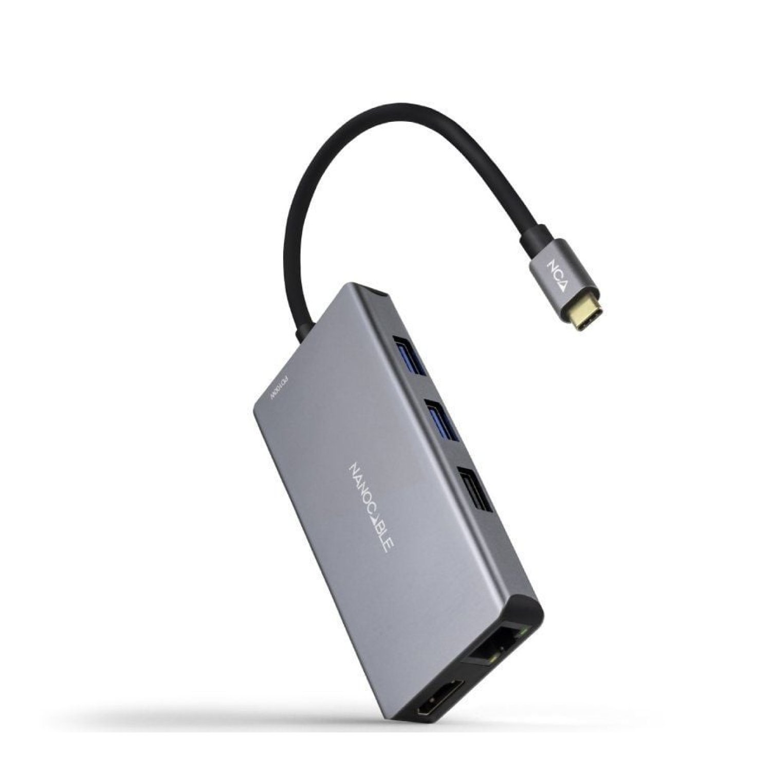 Nanocable Docking USB-C · 3xUSB · 2xHDMI 4K · RJ45 · Lector Tarjetas · PD 100W