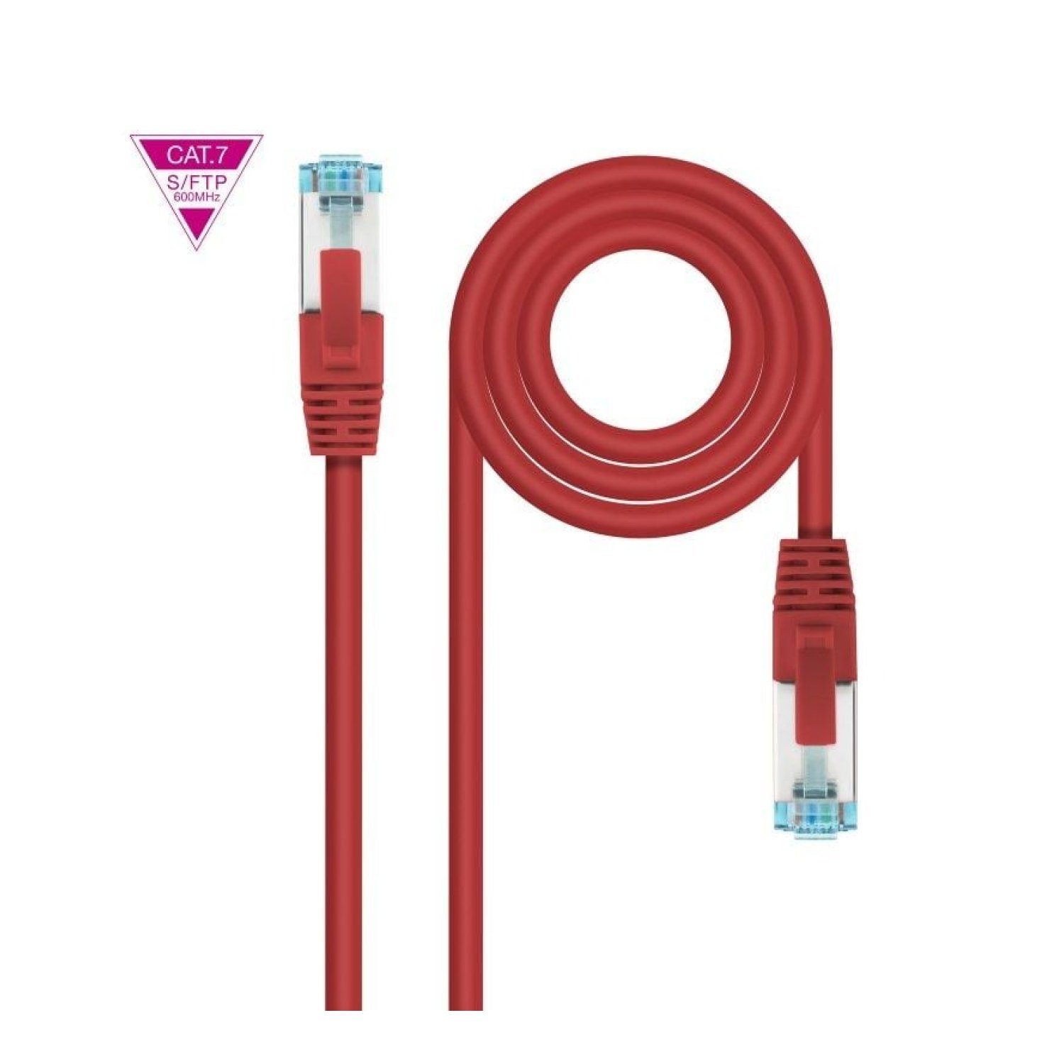 Nanocable Cable Red RJ45 SFTP Cat.7 · 1m · Rojo