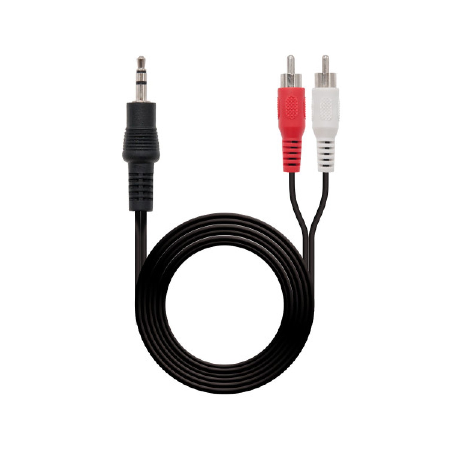 Nanocable · Cable Estéreo Jack 3.5 a RCA · 10m · Negro