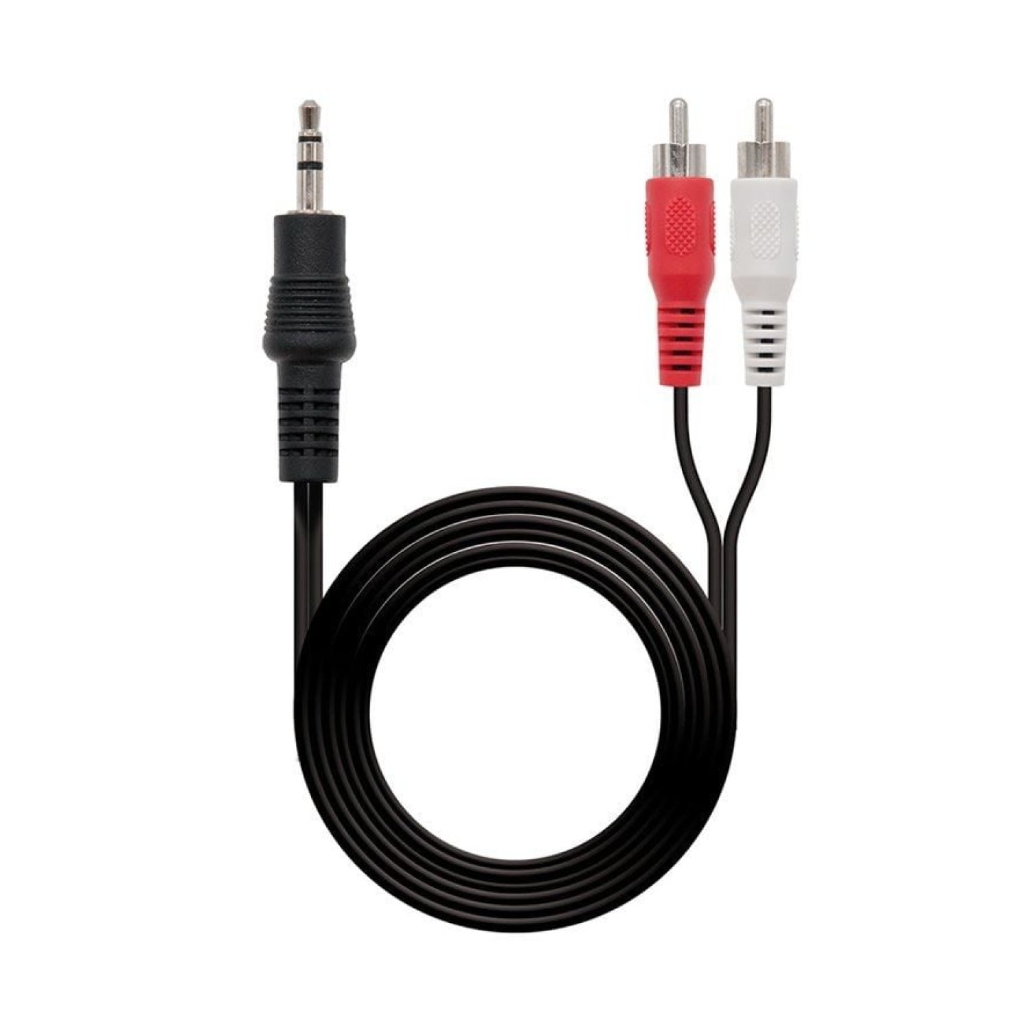 Nanocable · Cable Estéreo Jack 3.5 a RCA · 10m · Negro