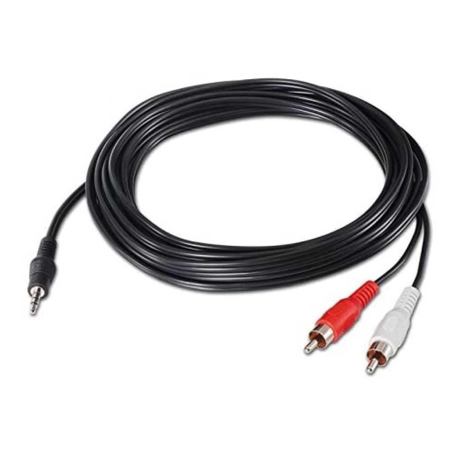 Nanocable · Cable Estéreo Jack 3.5 a RCA · 10m · Negro