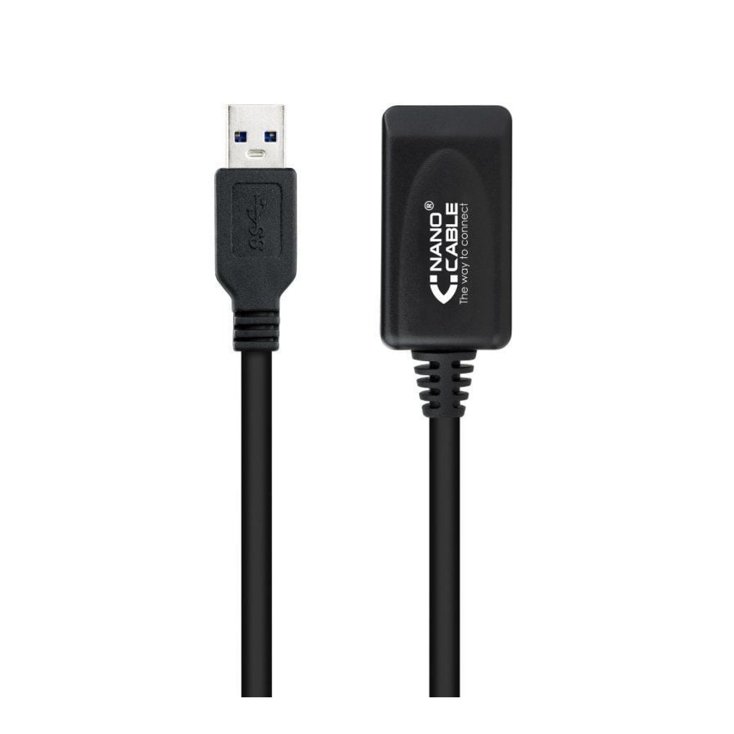 Nanocable · Cable Alargador USB 3.0 · 5m · USB Macho-Hembra · Negro