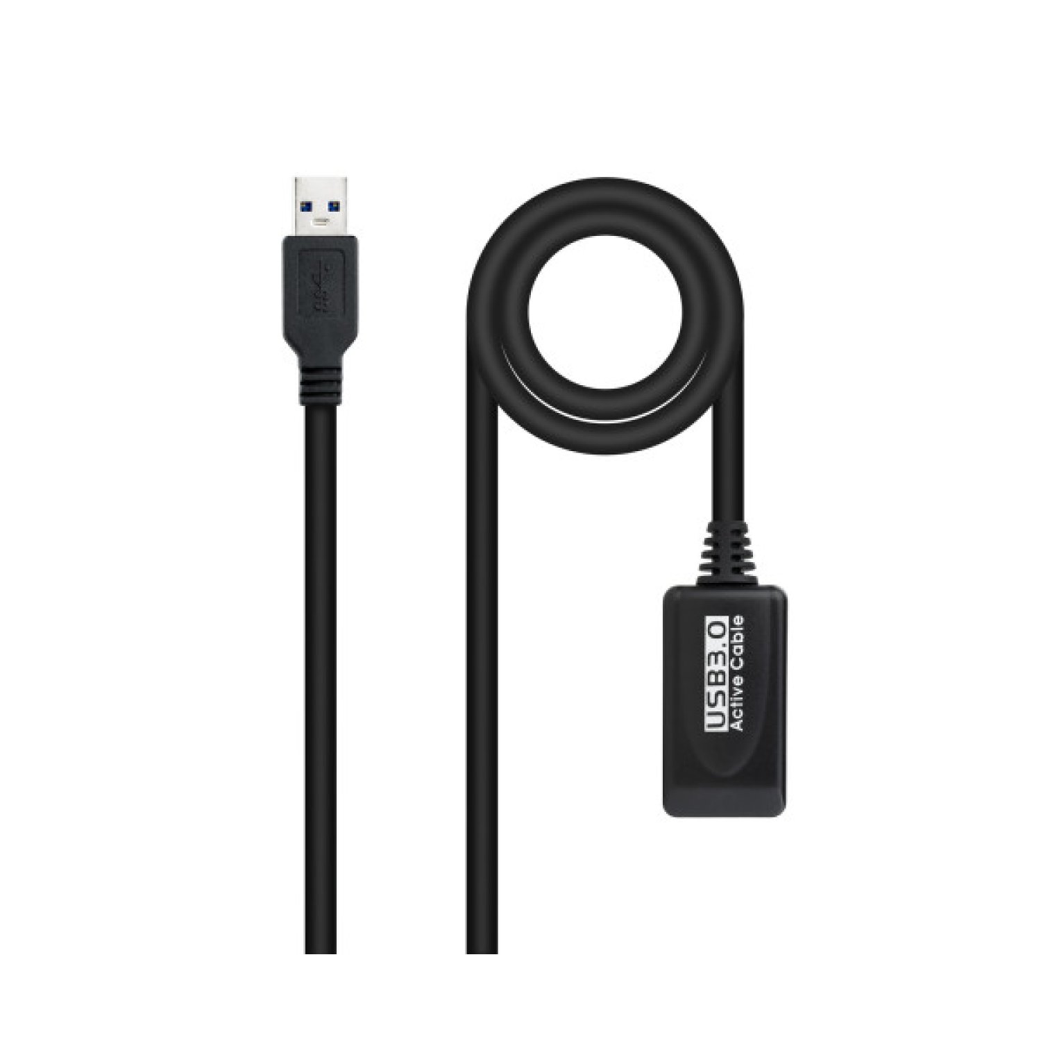 Nanocable · Cable Alargador USB 3.0 · 5m · USB Macho-Hembra · Negro