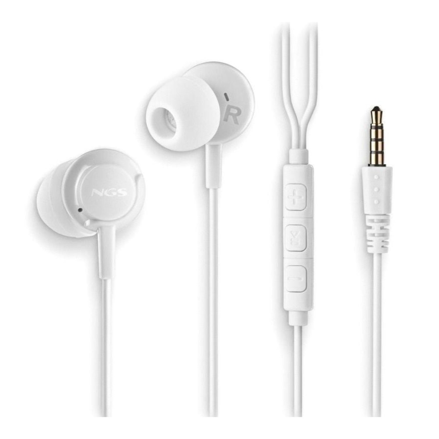 NGS Cross Drift · Auriculares Intrauditivos · Jack 3.5 · Micrófono · Blancos