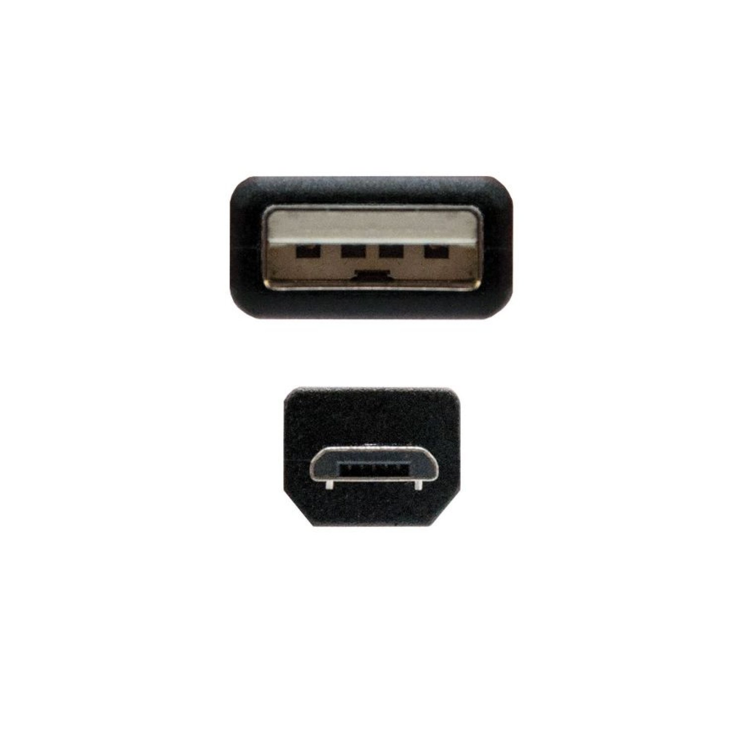 Nanocable · Cable USB 2.0 · USB a MicroUSB · 80cm · Negro