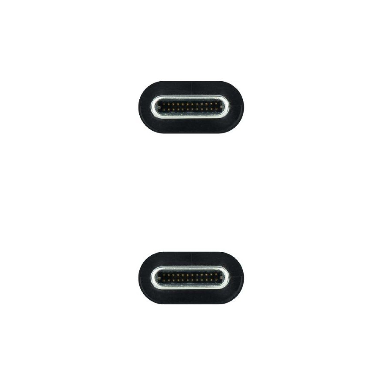 Nanocable USB 3.1 Tipo-C · 50cm · 100W · 10Gbps · Negro