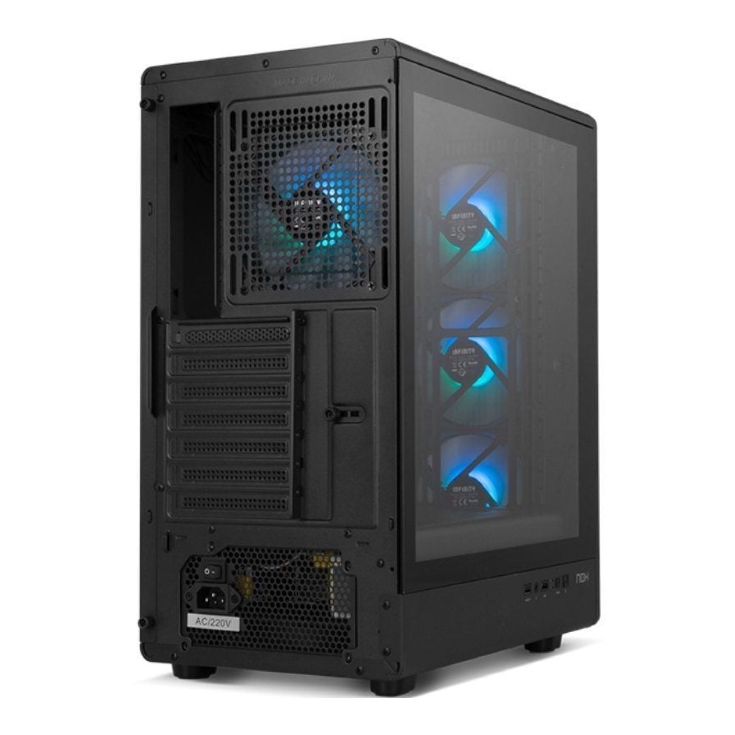 Nox Infinity IOTA · Caja Gaming Semitorre · Ventilación Avanzada