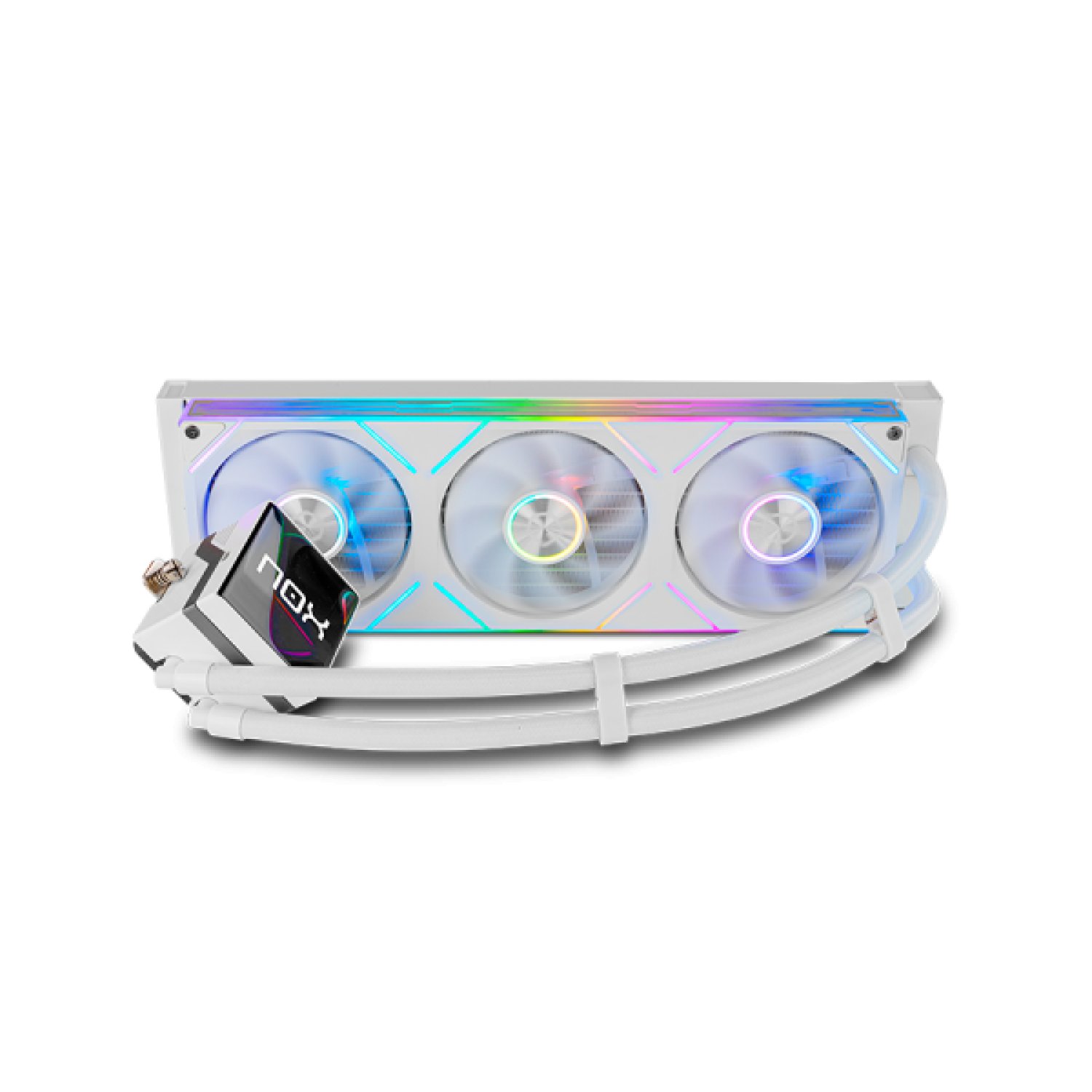 Nox M-360 LCD · Sistema Refrigeración Líquida · 360mm · Pantalla LCD · Blanco