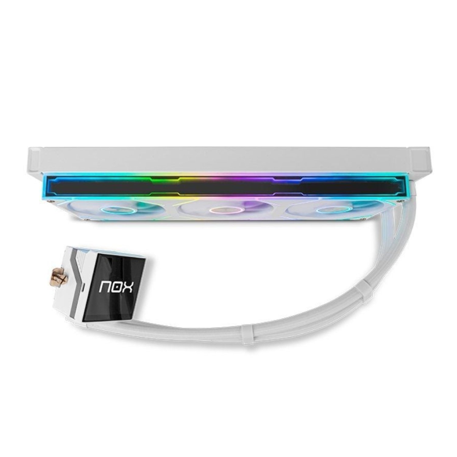 Nox M-360 LCD · Sistema Refrigeración Líquida · 360mm · Pantalla LCD · Blanco