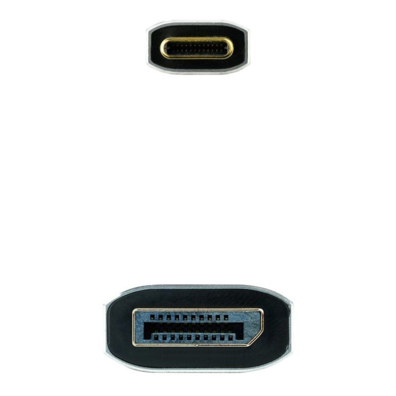 Nanocable · Conversor USB Tipo-C a DisplayPort · 2m · Negro
