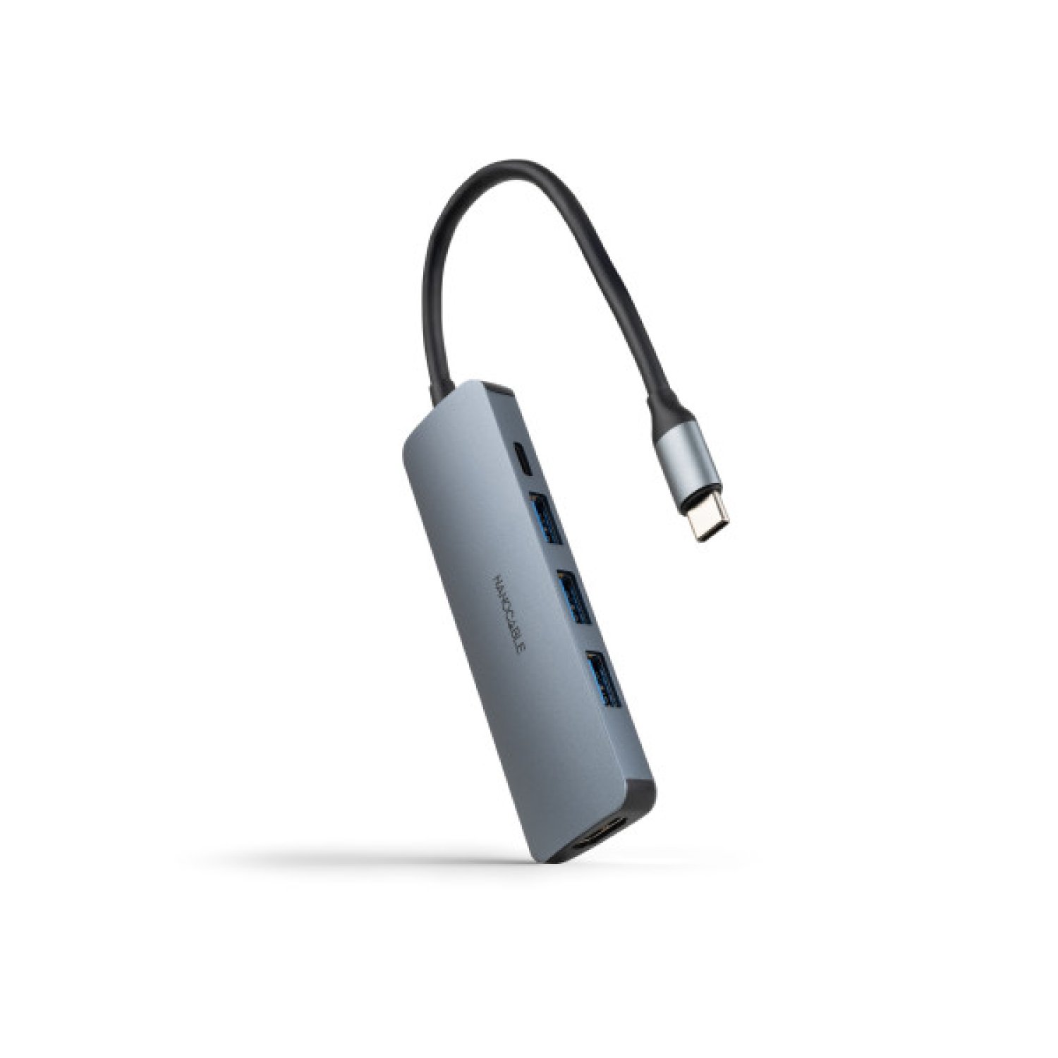 Nanocable Docking USB-C · 3xUSB · HDMI 4K · USB-C PD · Gris