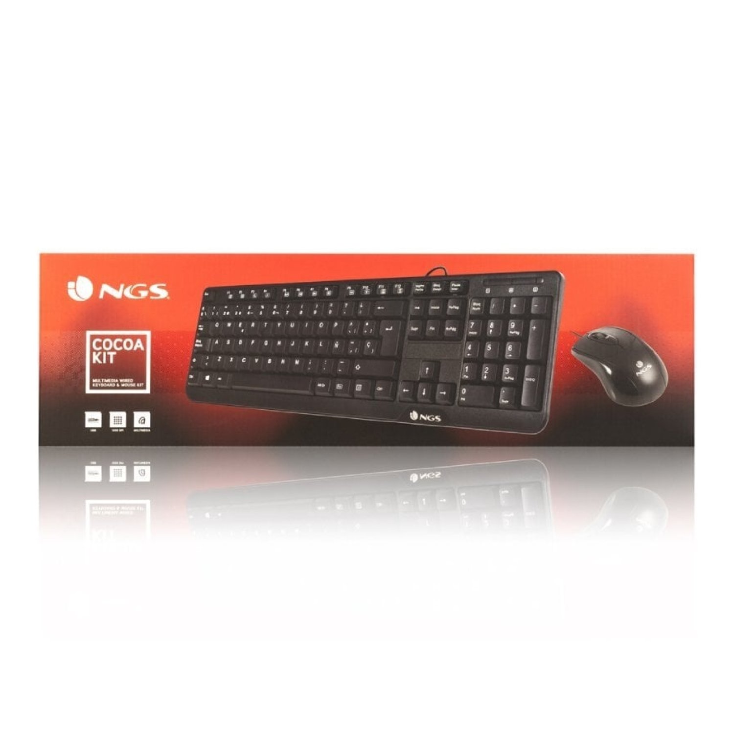 NGS Cocoa · Teclado y Ratón · Kit Inalámbrico · Portugués