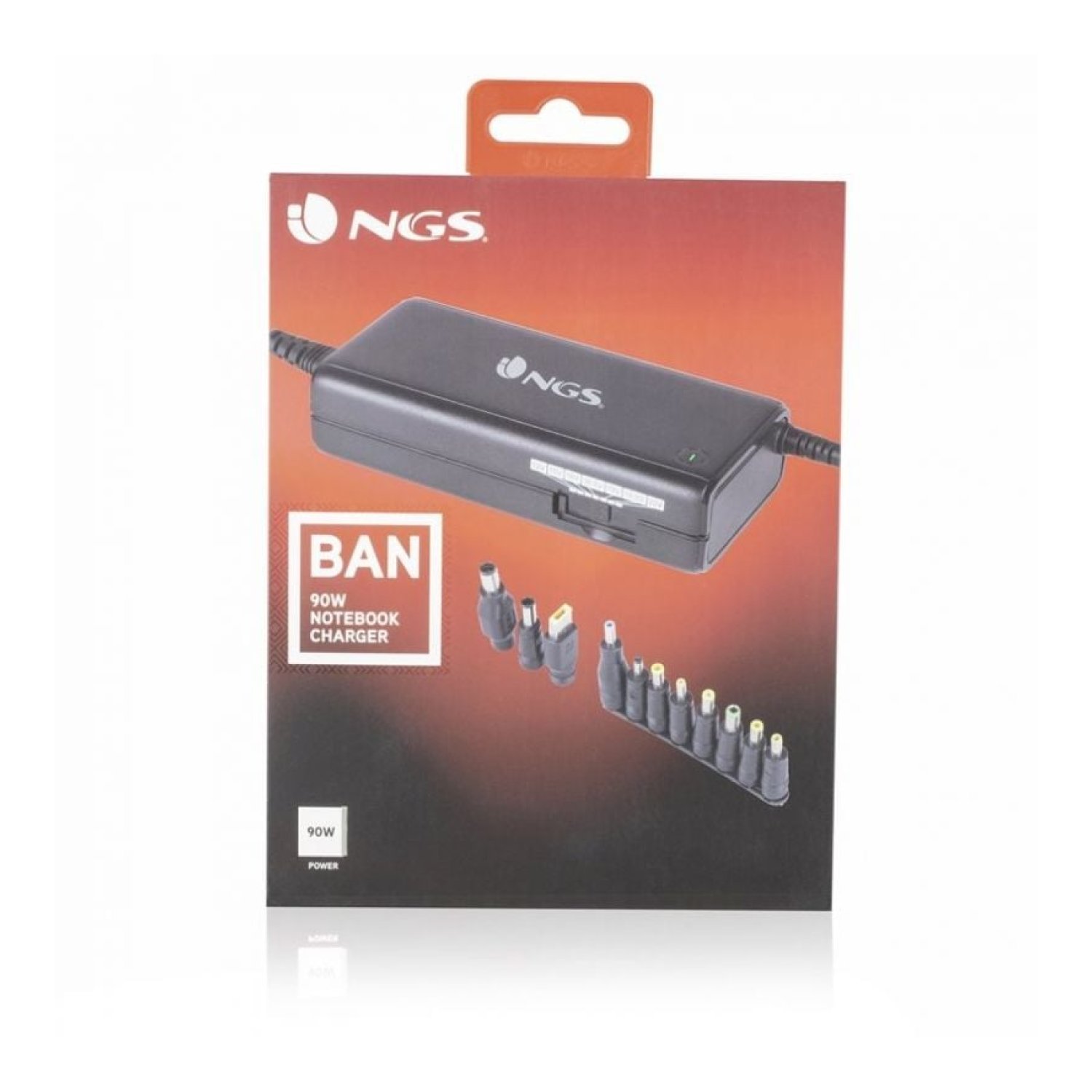 NGS Cargador Portátil · 90W · 11 Conectores · 12-20V