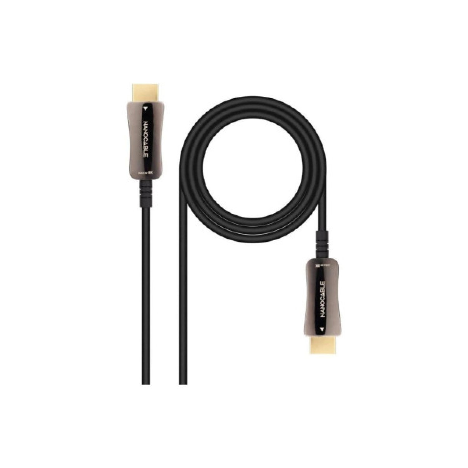 Nanocable · Cable HDMI 2.1 AOC 8K · HDMI Macho · 15m · Negro