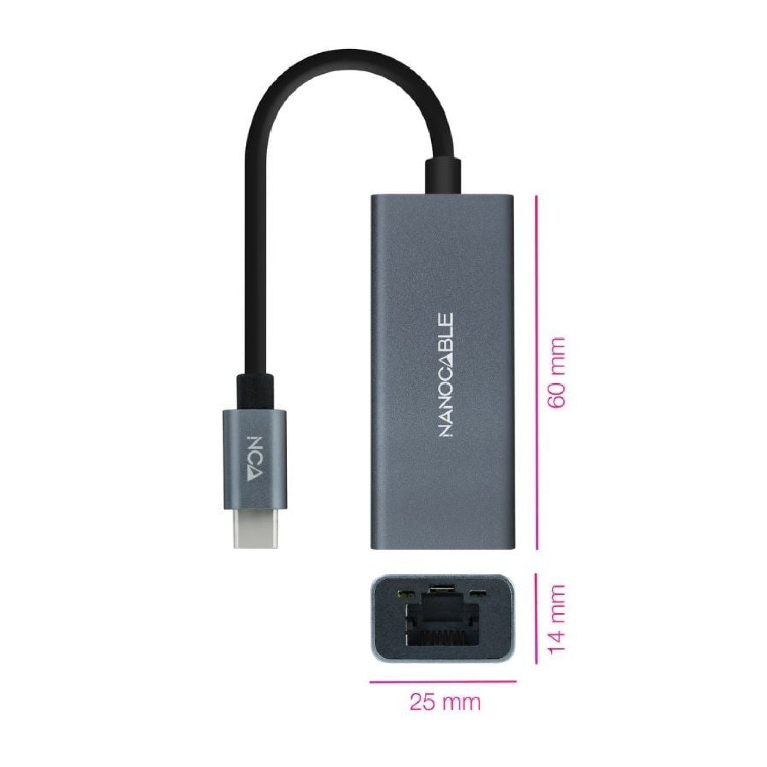 Nanocable · Adaptador USB-C a RJ45 · 1000 Mbps