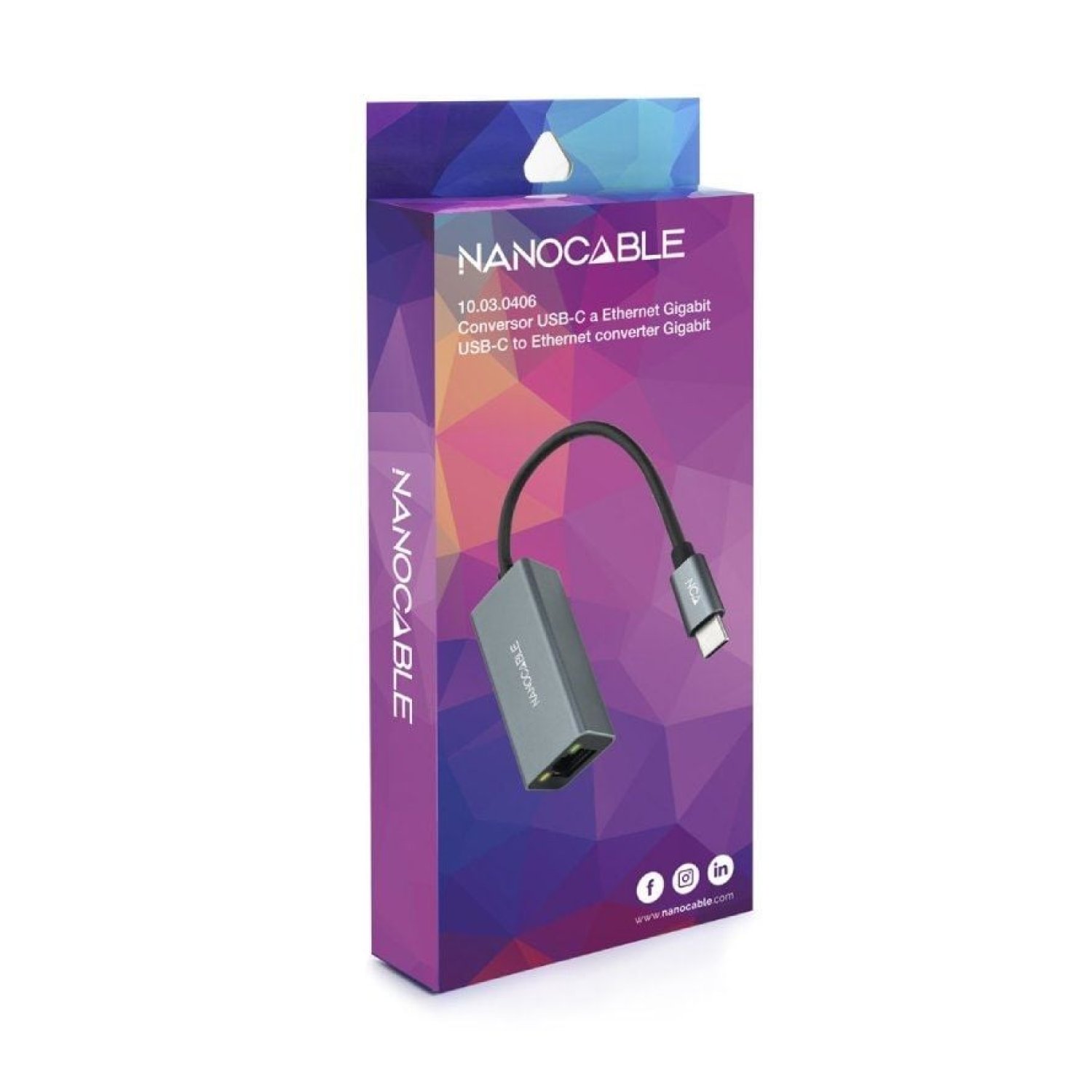 Nanocable · Adaptador USB-C a RJ45 · 1000 Mbps