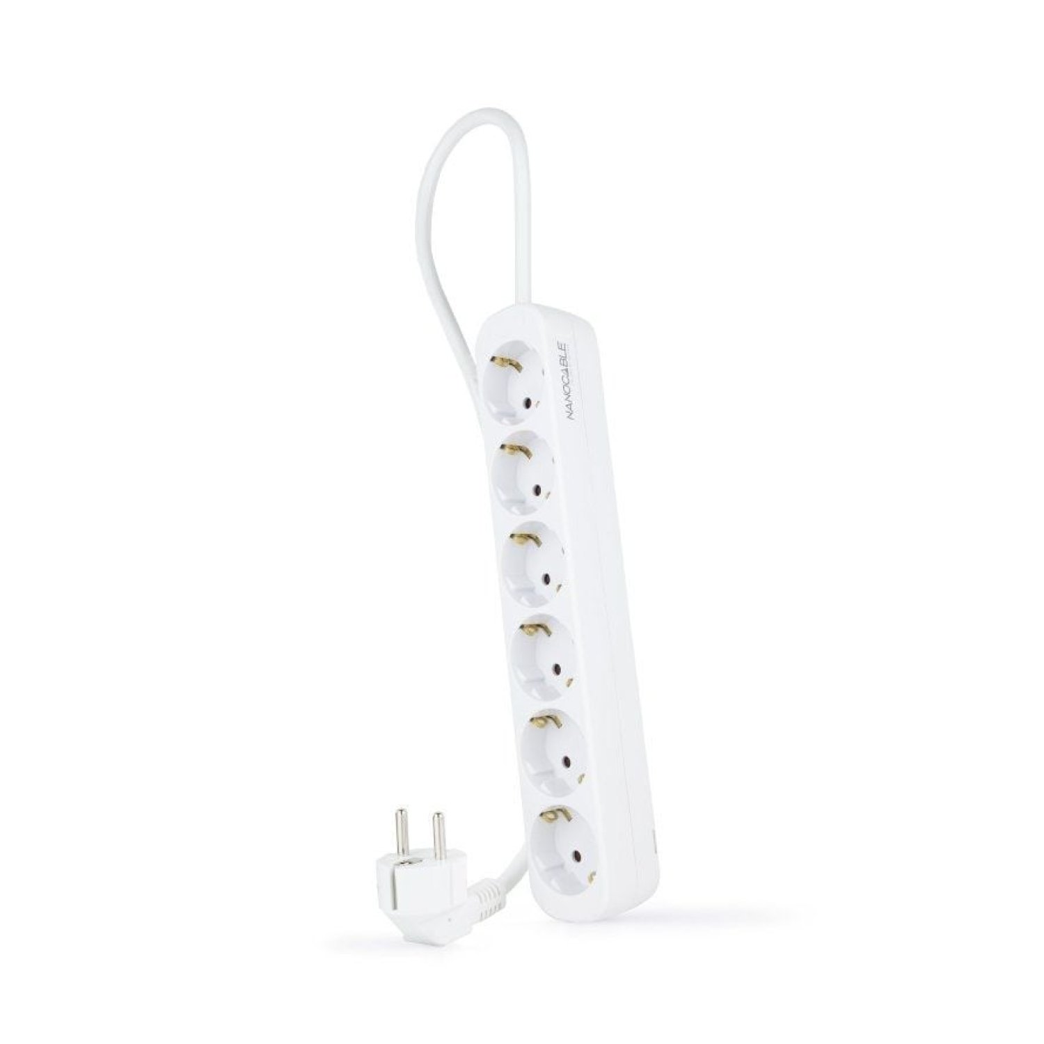Nanocable Regleta · 6 Tomas · Cable 1,4m · Blanca