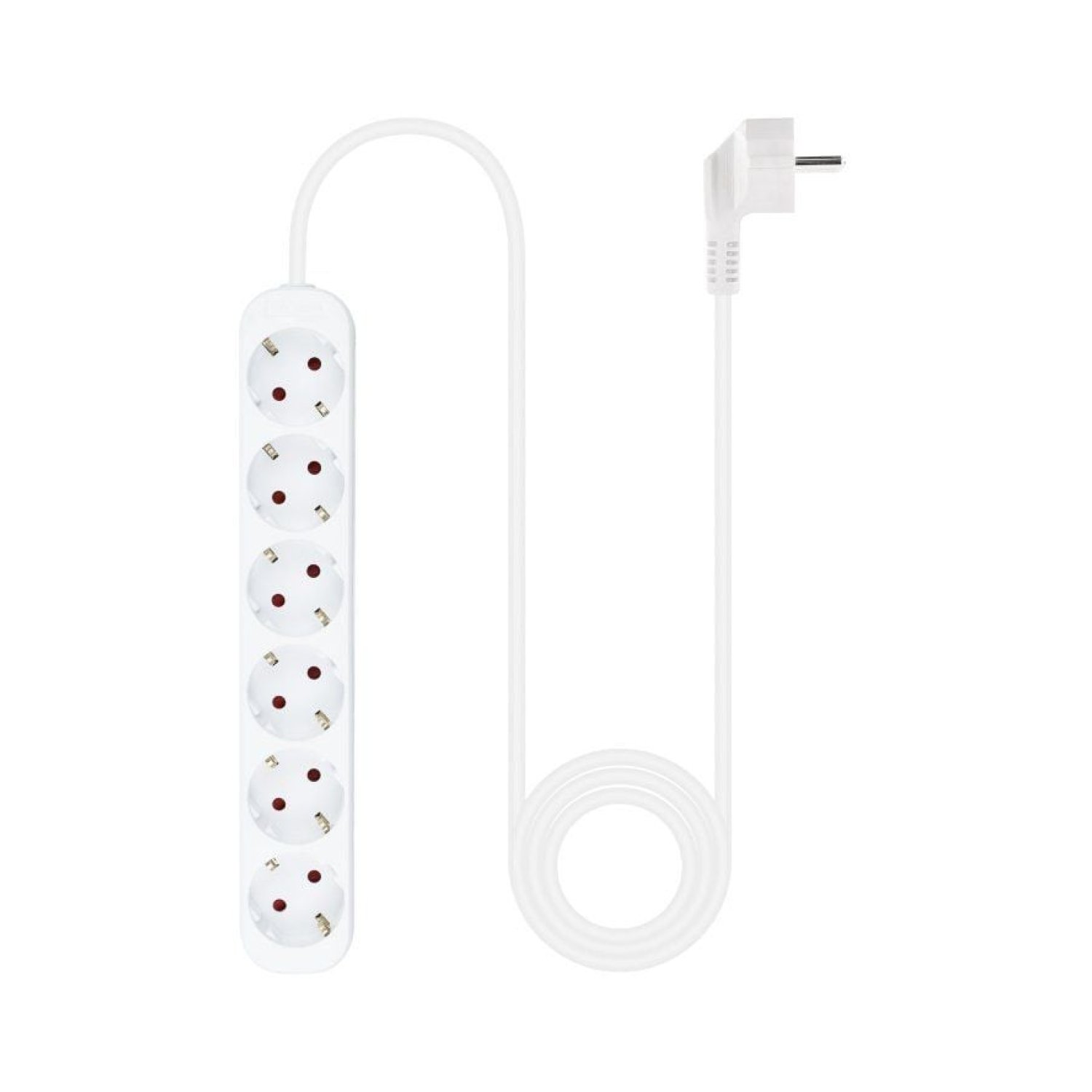 Nanocable Regleta · 6 Tomas · Cable 1,4m · Blanca