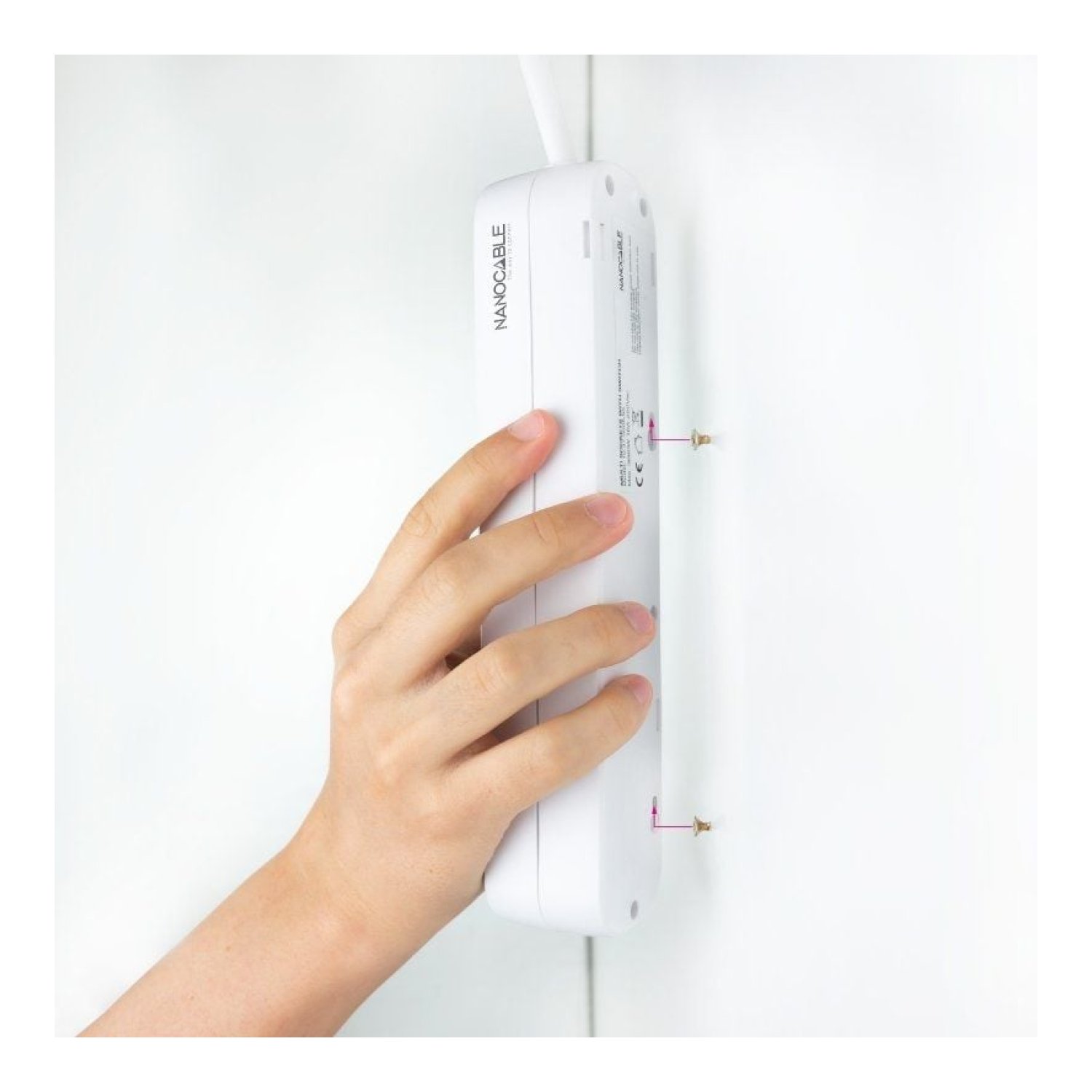 Nanocable Regleta · 6 Tomas · Cable 1,4m · Blanca