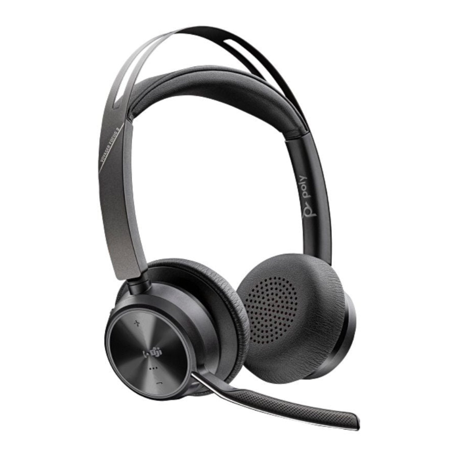 Poly Voyager Focus 2 · Auriculares inalámbricos Teams · Bluetooth · Micrófono · USB-C · Negro