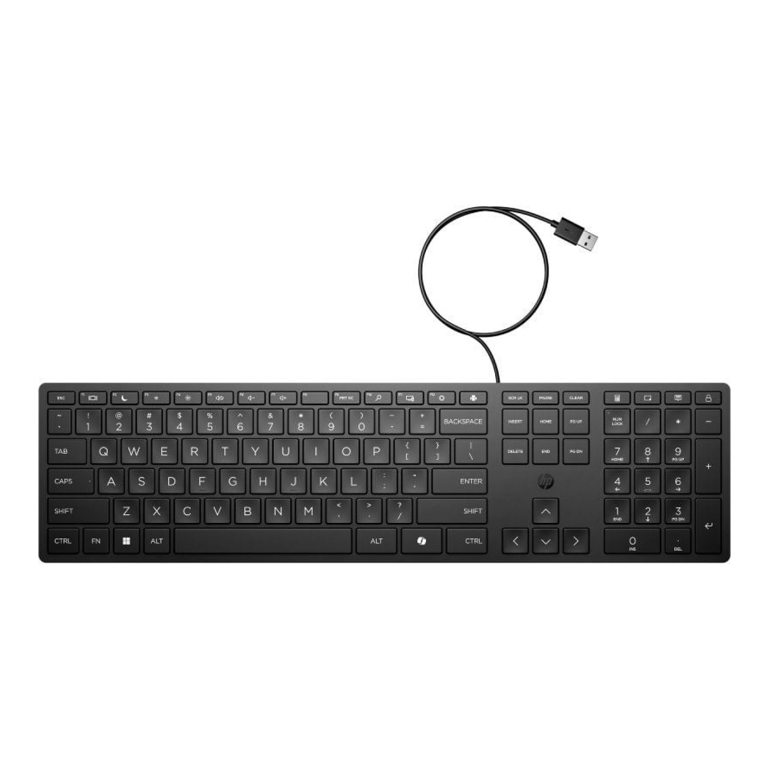 HP Teclado 320K · Negro · Conector USB