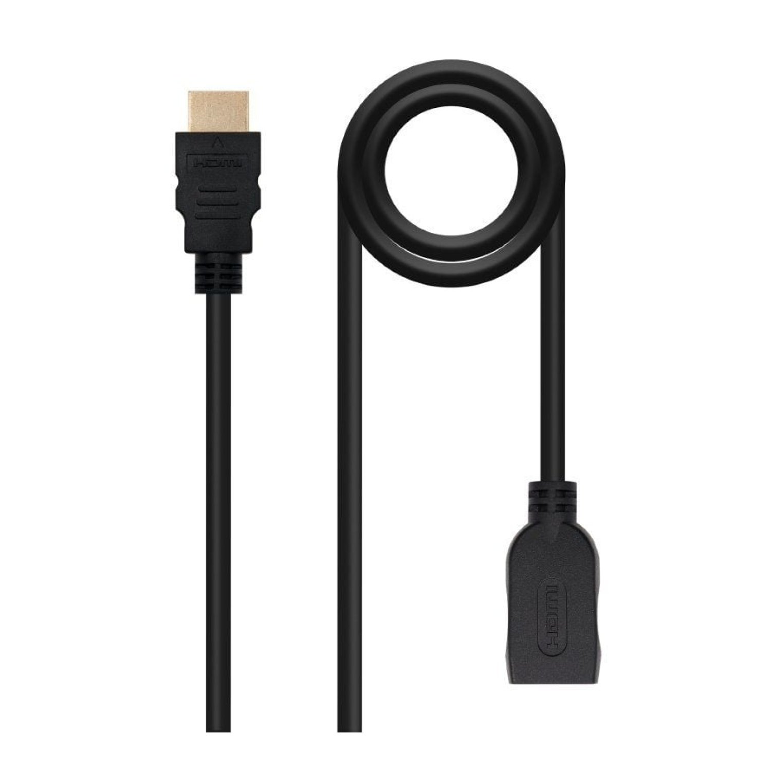 Nanocable · Cable Alargador HDMI · 3m · HDMI Macho-Hembra · Negro