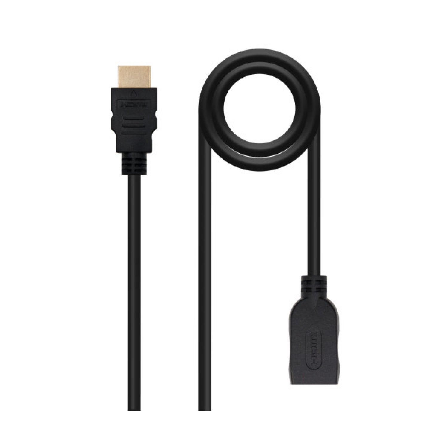 Nanocable · Cable Alargador HDMI · 3m · HDMI Macho-Hembra · Negro